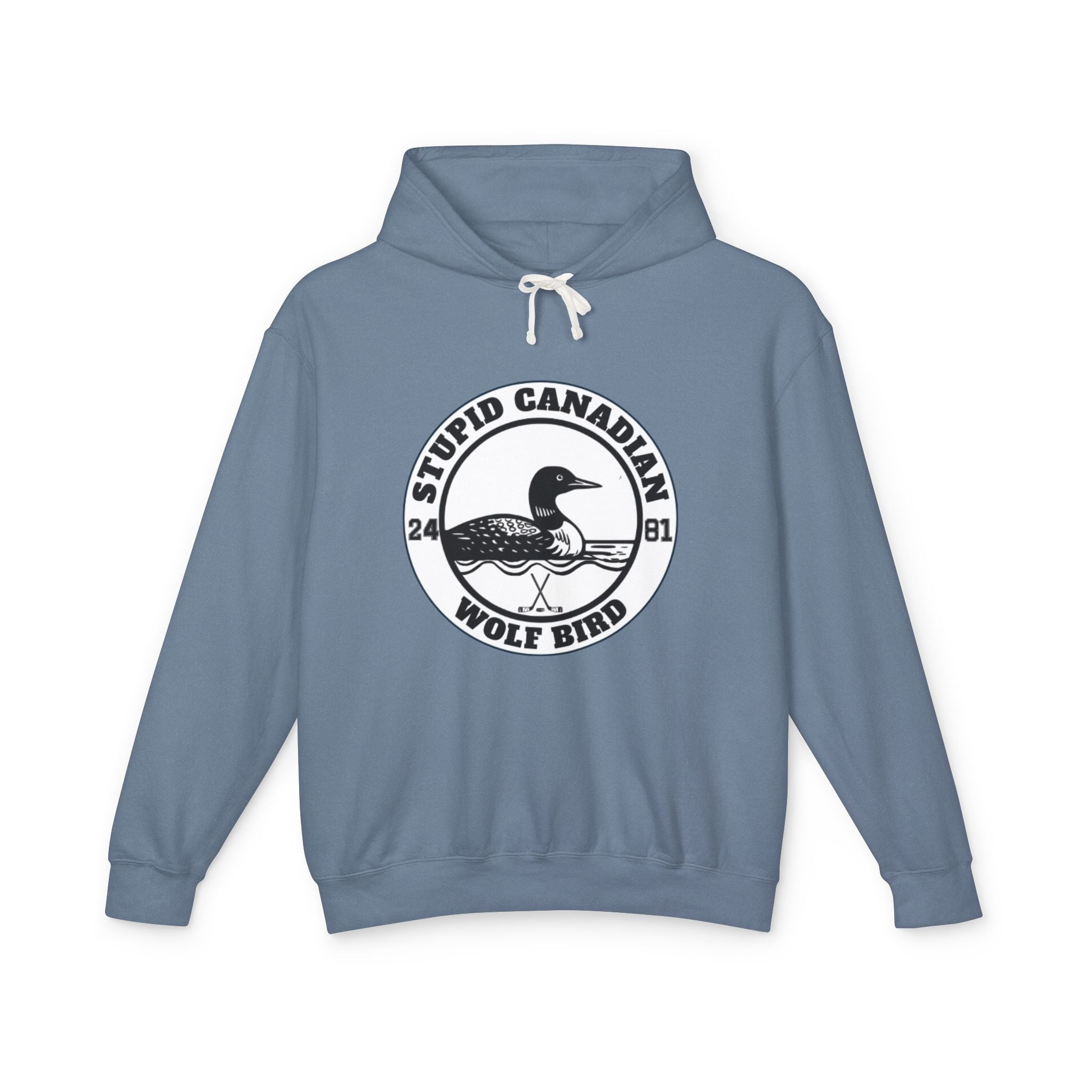 Wolf Bird Graphic Hoodie | Vintage Humor Pullover