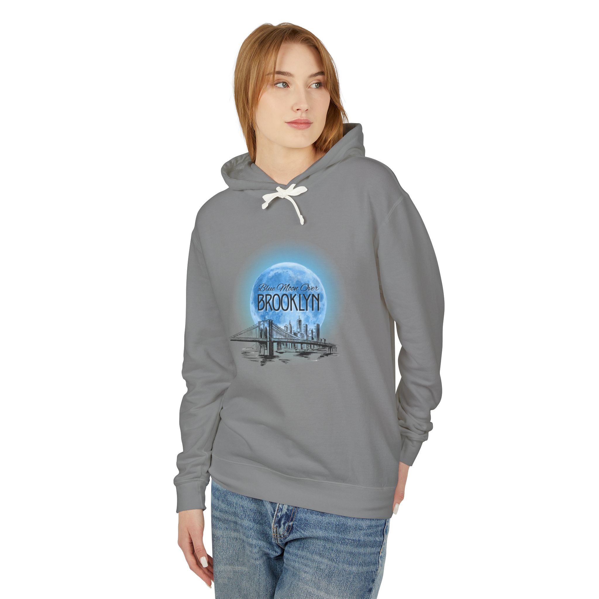 Blue Moon Over Brooklyn | Unisex Lightweight Hoodie