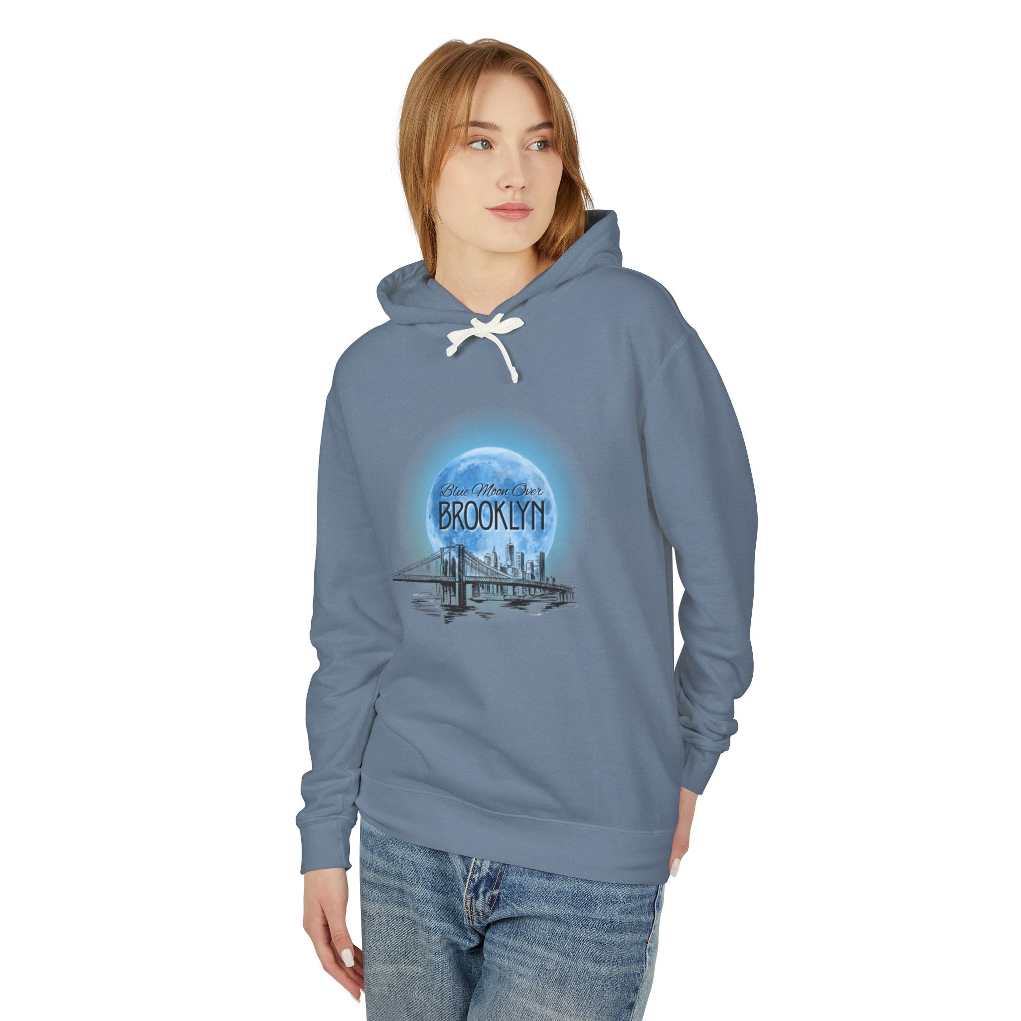 Blue Moon Over Brooklyn | Unisex Lightweight Hoodie