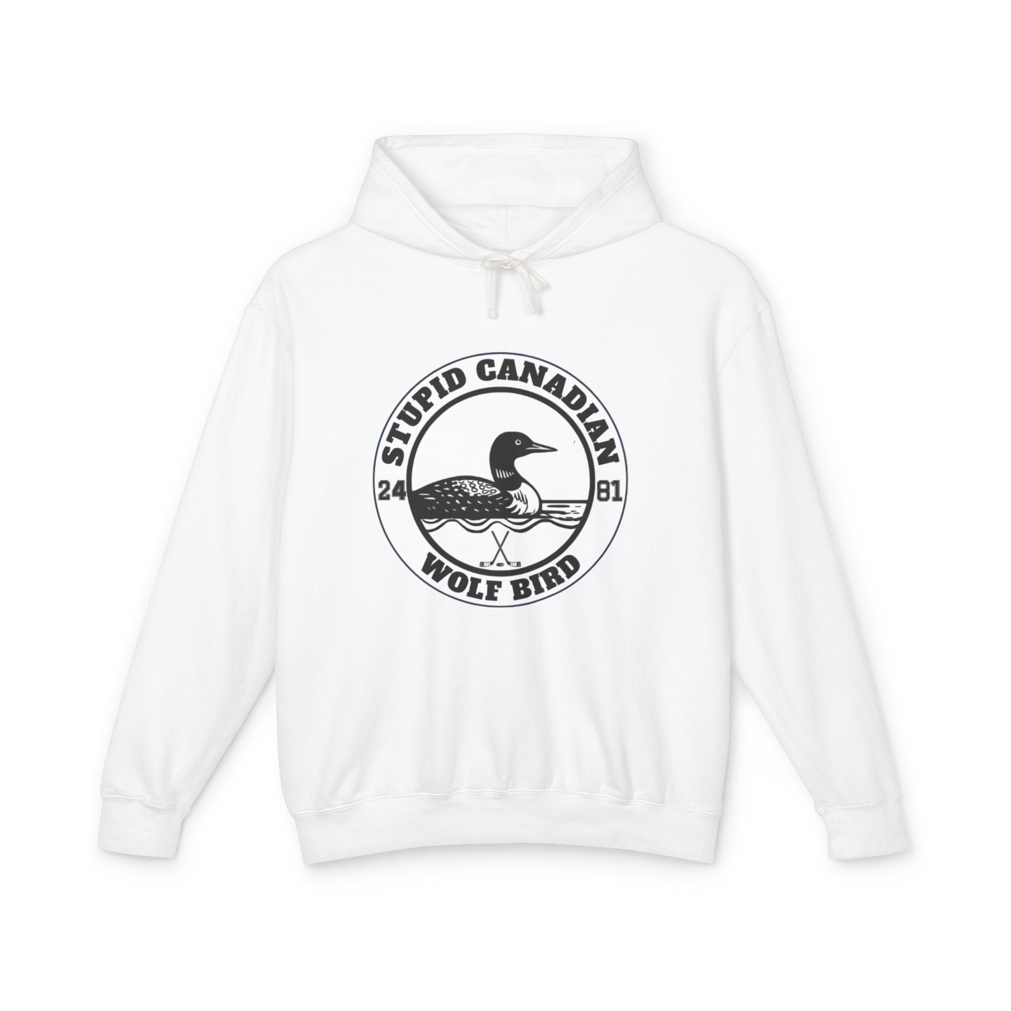 Wolf Bird Graphic Hoodie | Vintage Humor Pullover