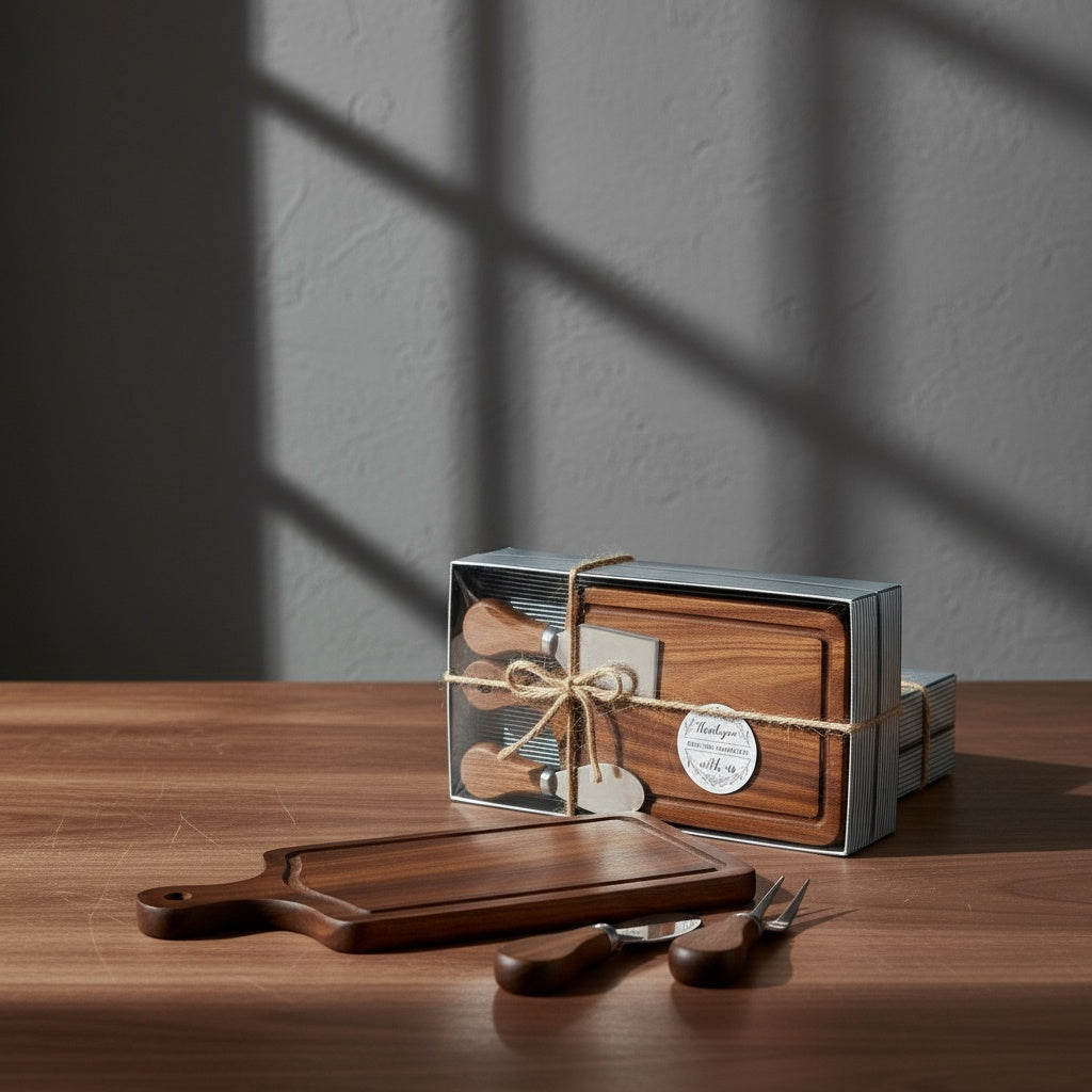 Bamboo & Acacia Cheese Board Gift Sets