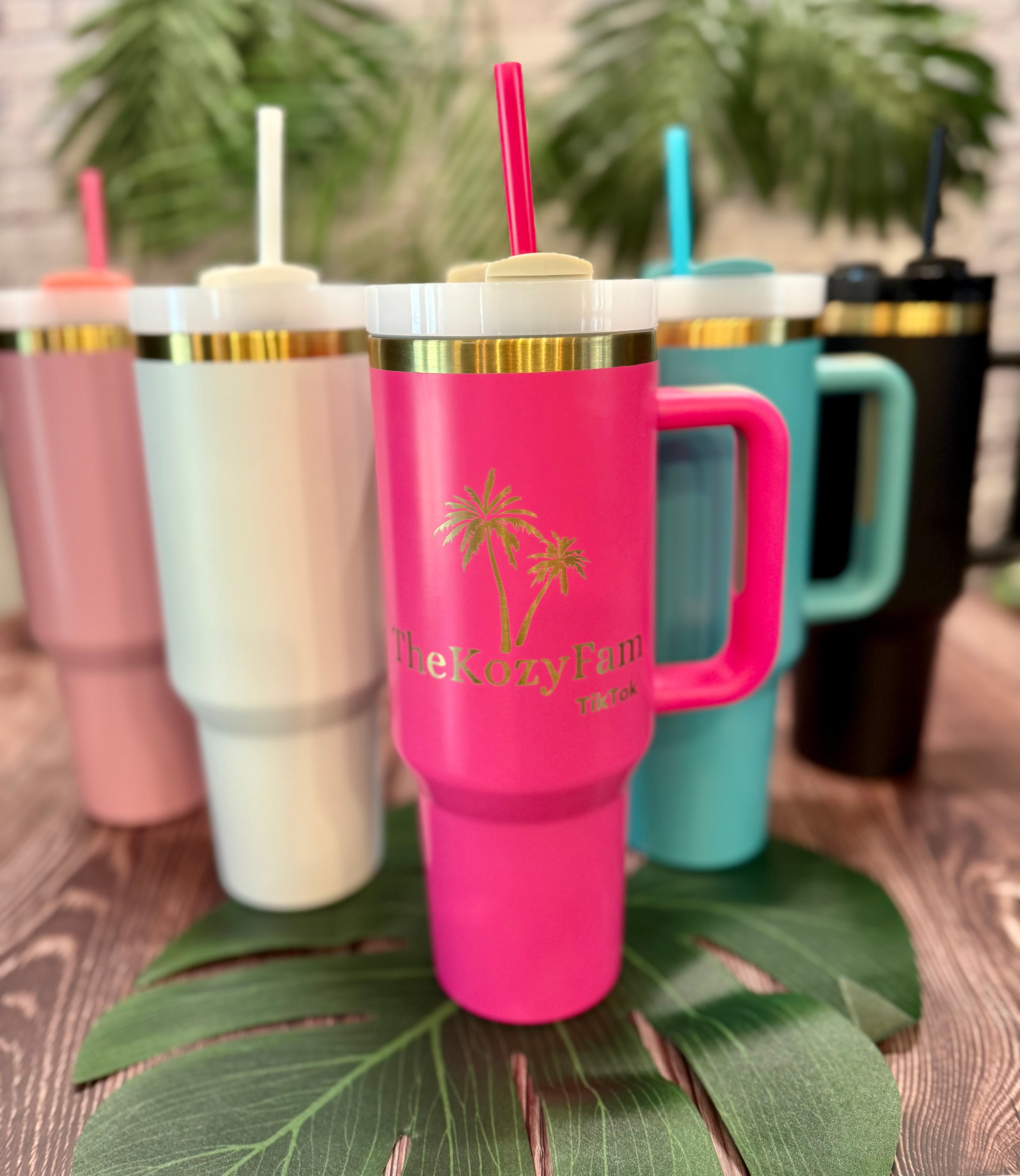 40oz The Kozy Fam – Timmy’s Pool Party Gold Tumbler Edition