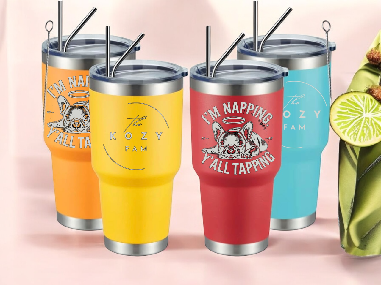 30 oz Tumbler Kozy Fam or Timmy