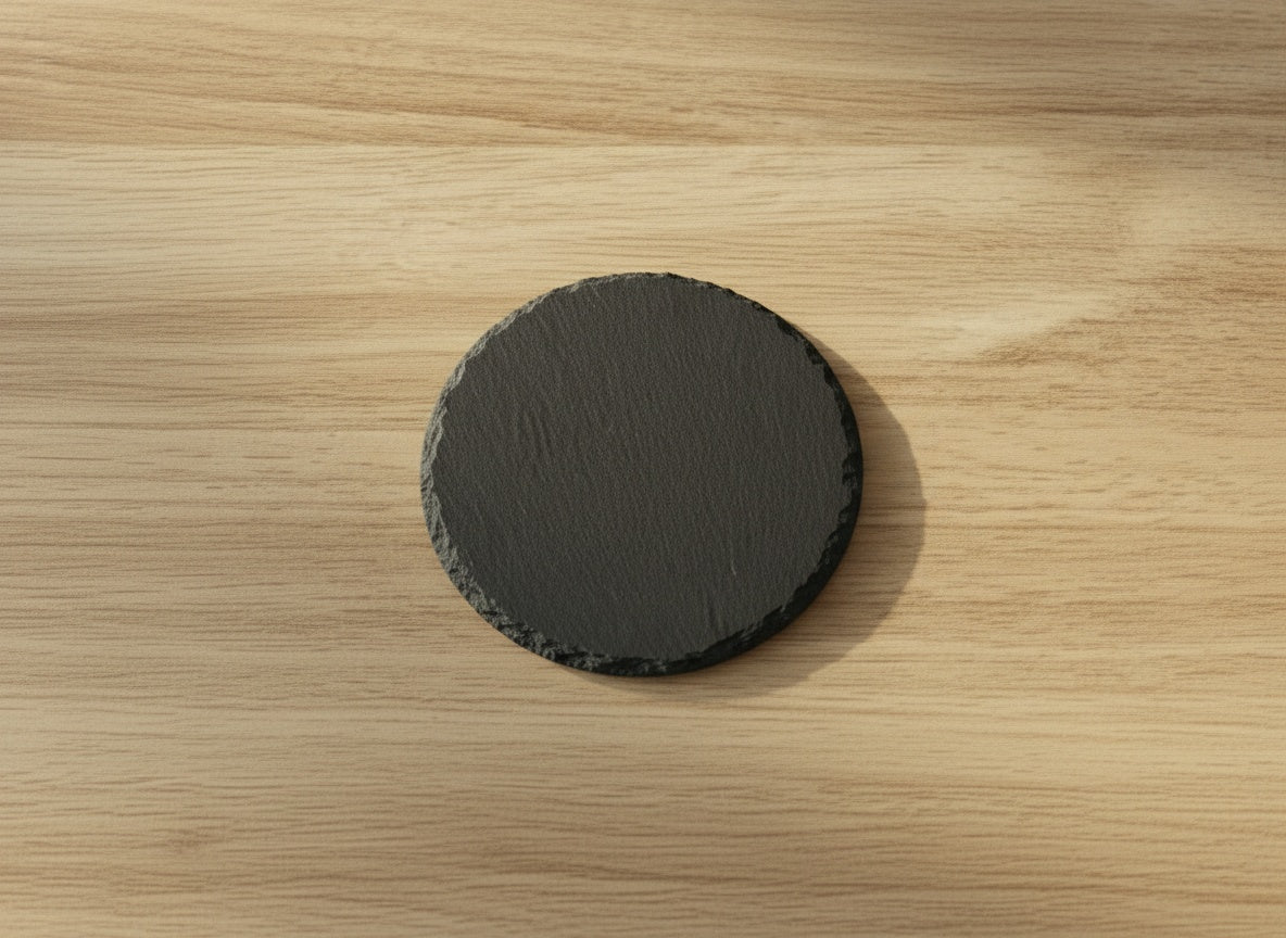 Round Slate Coasters (Set of 4)