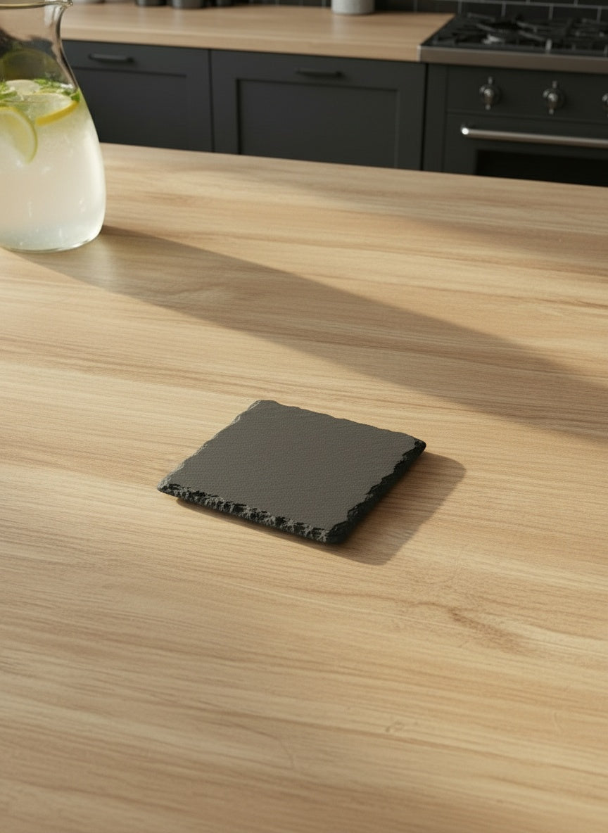 Square Slate Coasters (Set of 4)