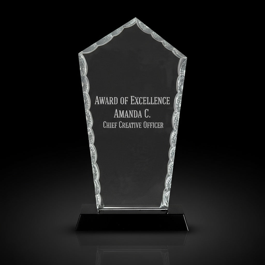 Small Recognition Award (Diamond Facet Glass Award)