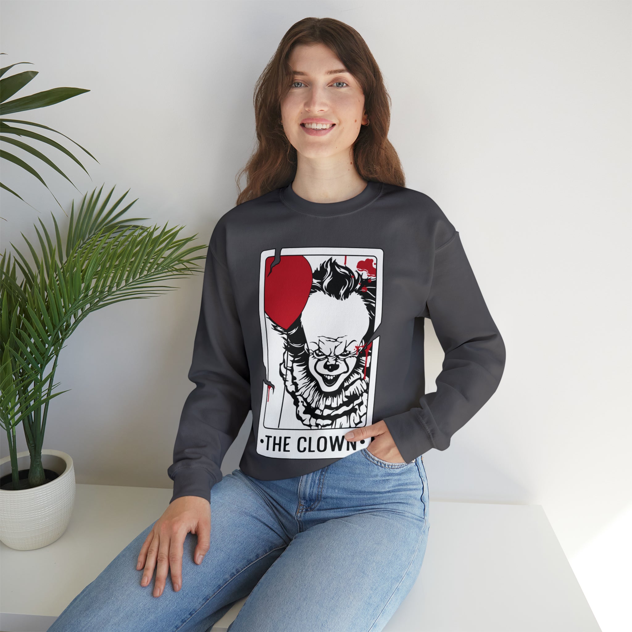 The Clown Tarot Card Crewneck Sweatshirt