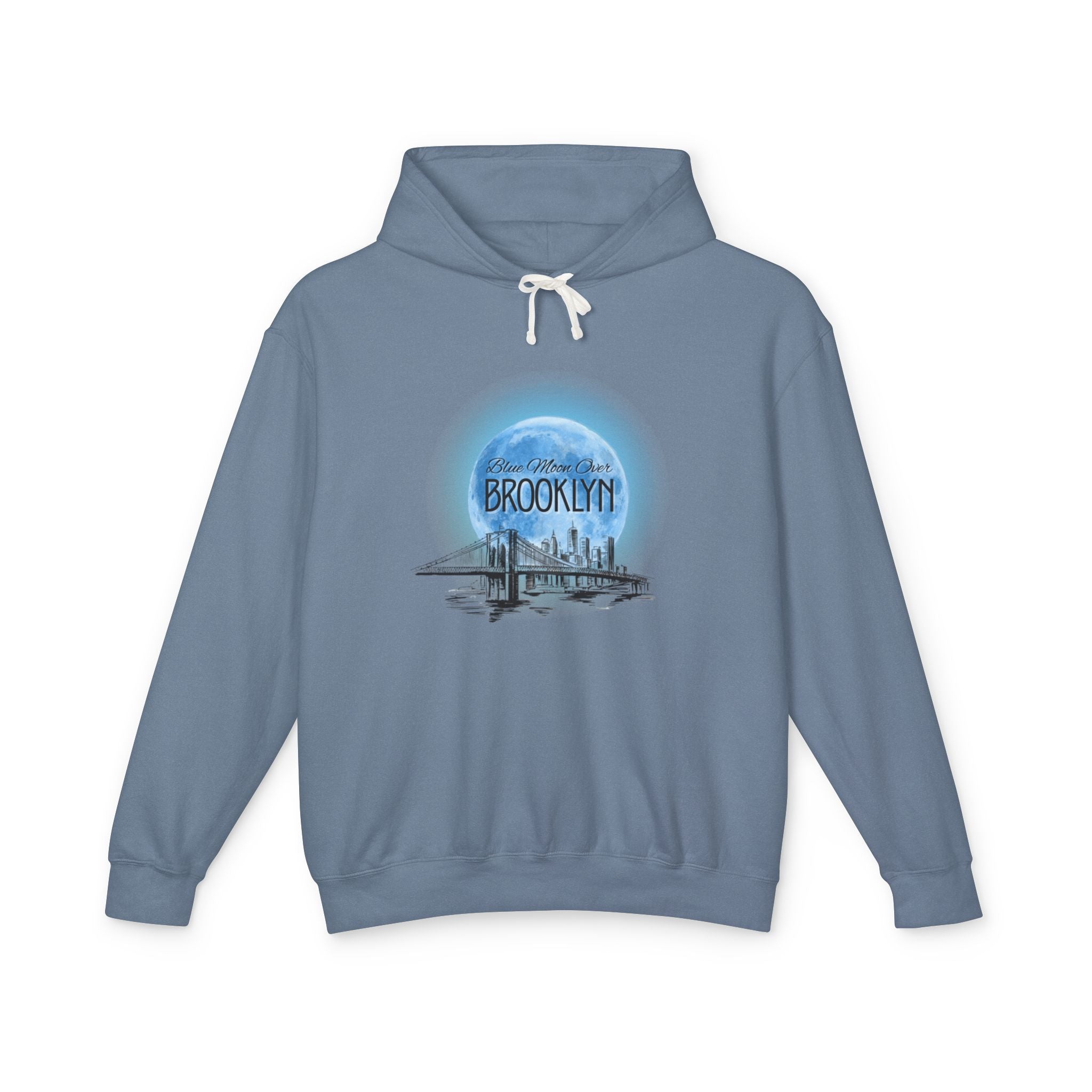 Blue Moon Over Brooklyn | Unisex Lightweight Hoodie