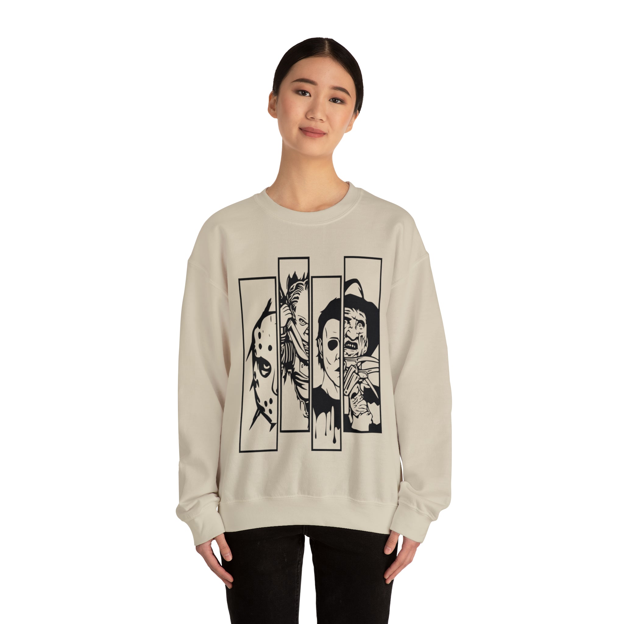 Horror Movie Friends Crewneck Sweatshirt
