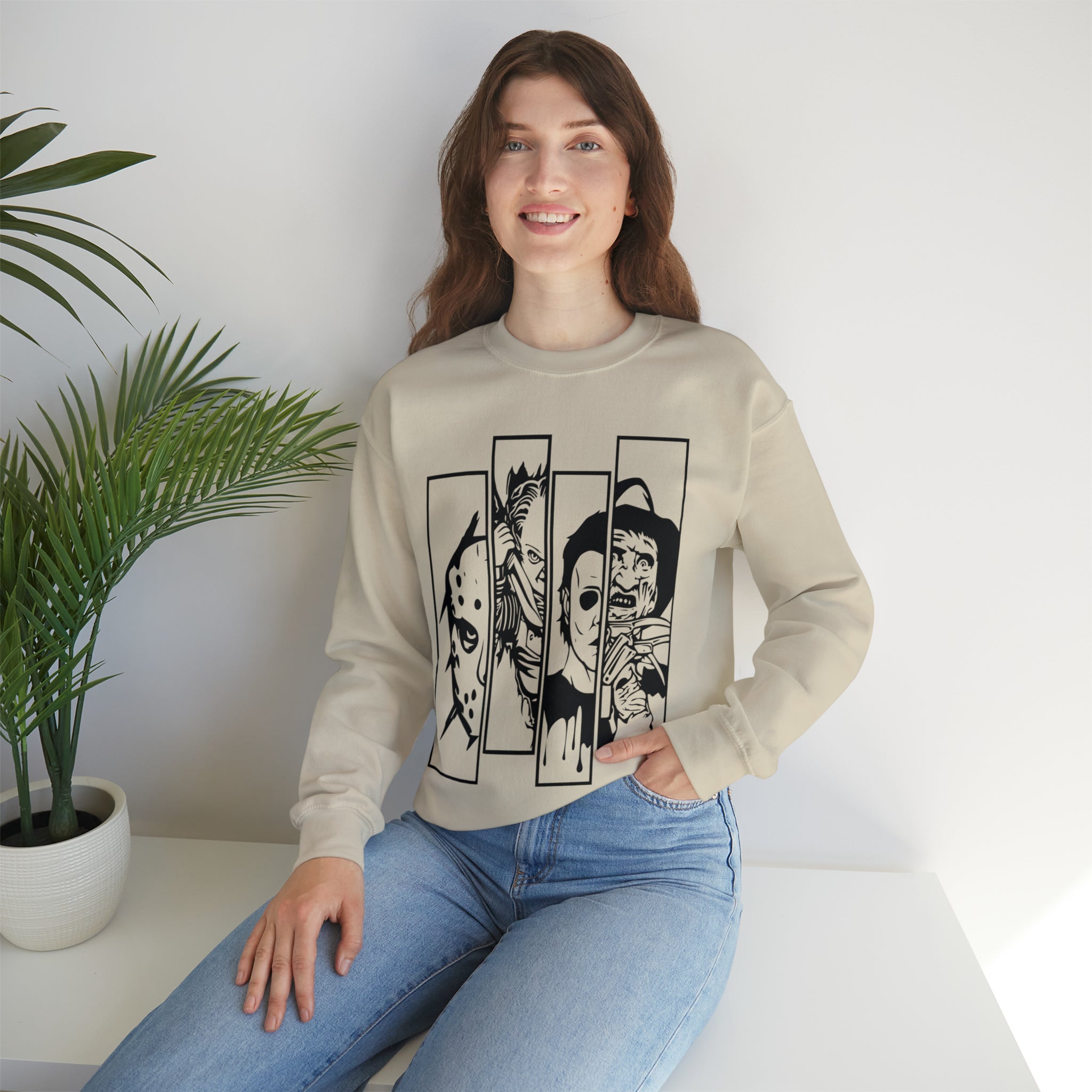 Horror Movie Friends Crewneck Sweatshirt