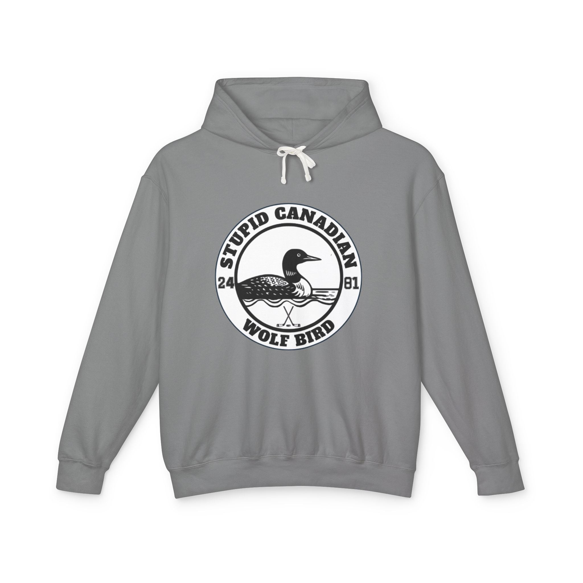 Wolf Bird Graphic Hoodie | Vintage Humor Pullover
