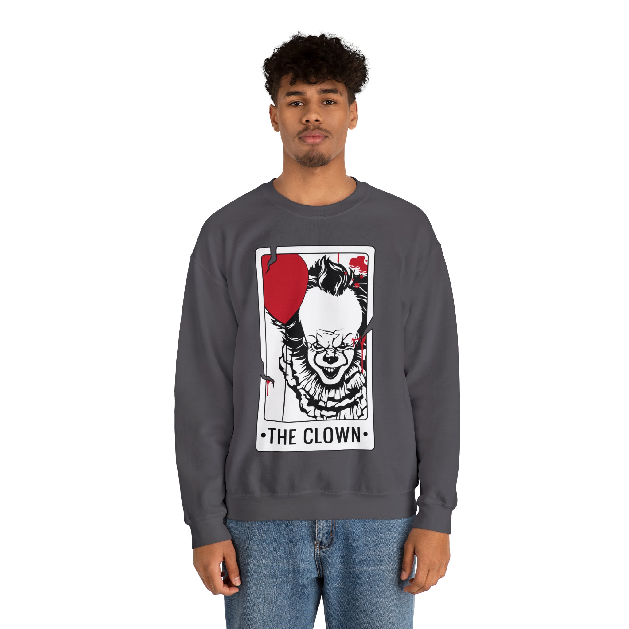 The Clown Tarot Card Crewneck Sweatshirt