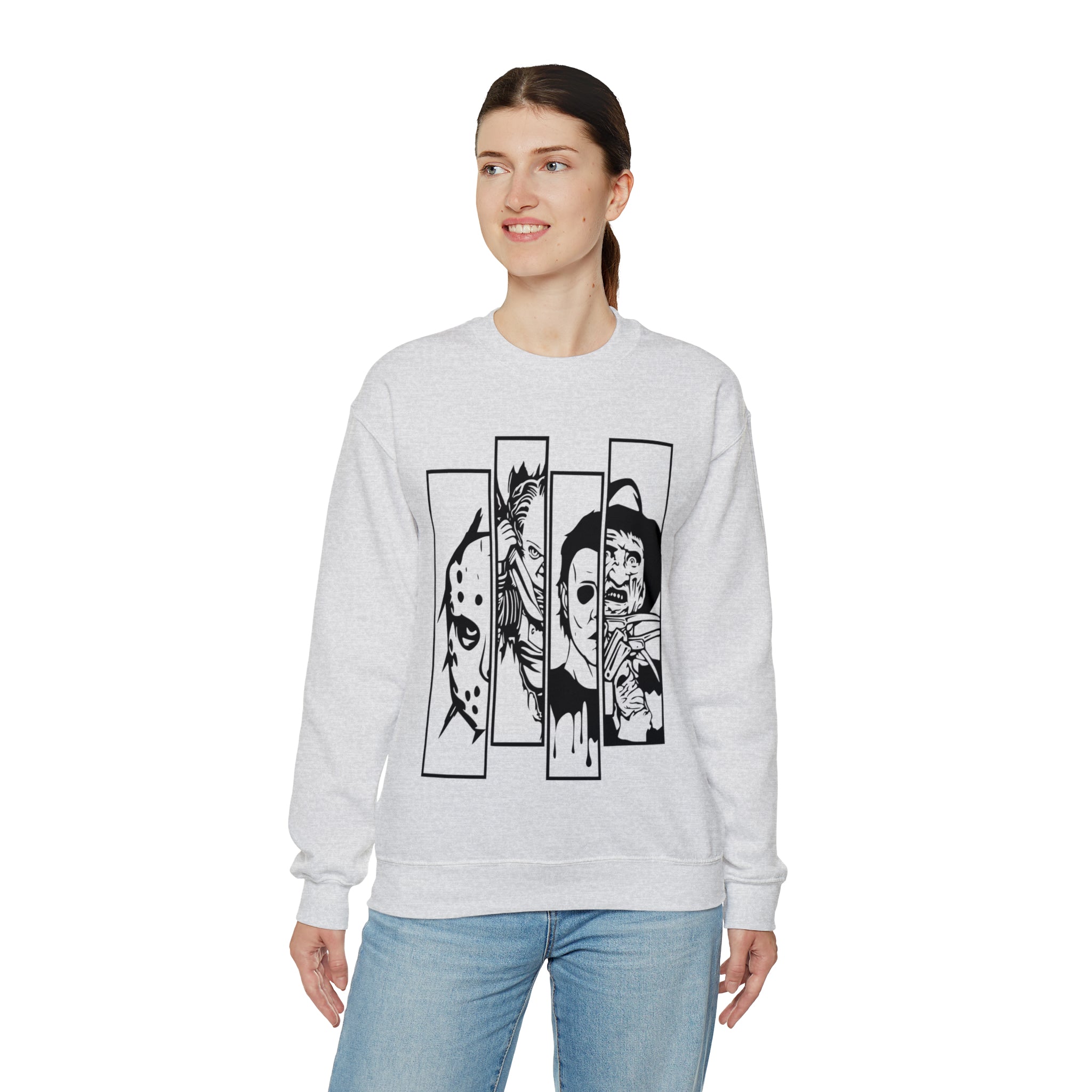 Horror Movie Friends Crewneck Sweatshirt