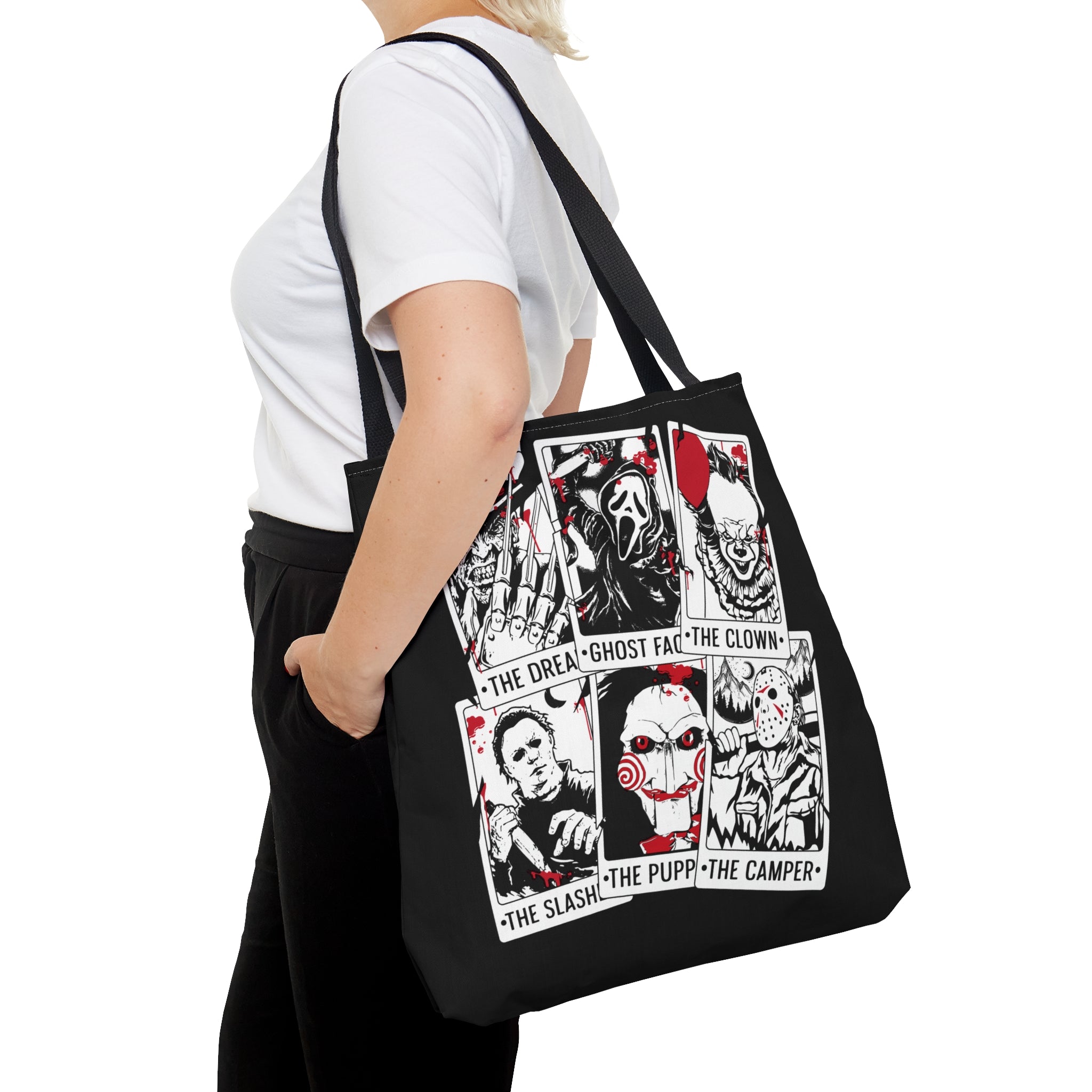Horror Movie Killers Tarot Card Tote Bag