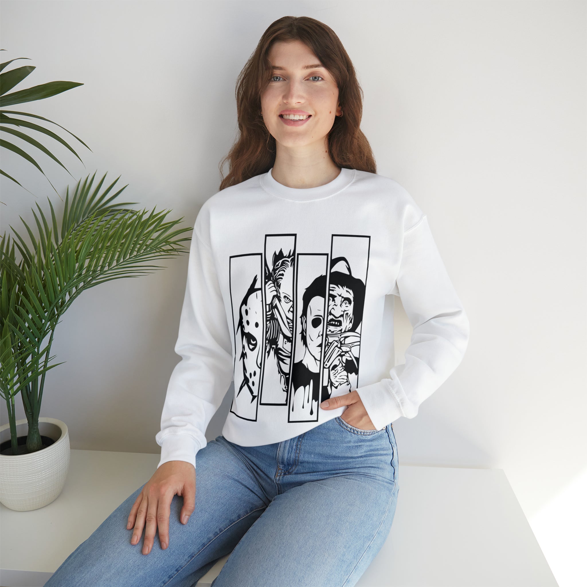 Horror Movie Friends Crewneck Sweatshirt