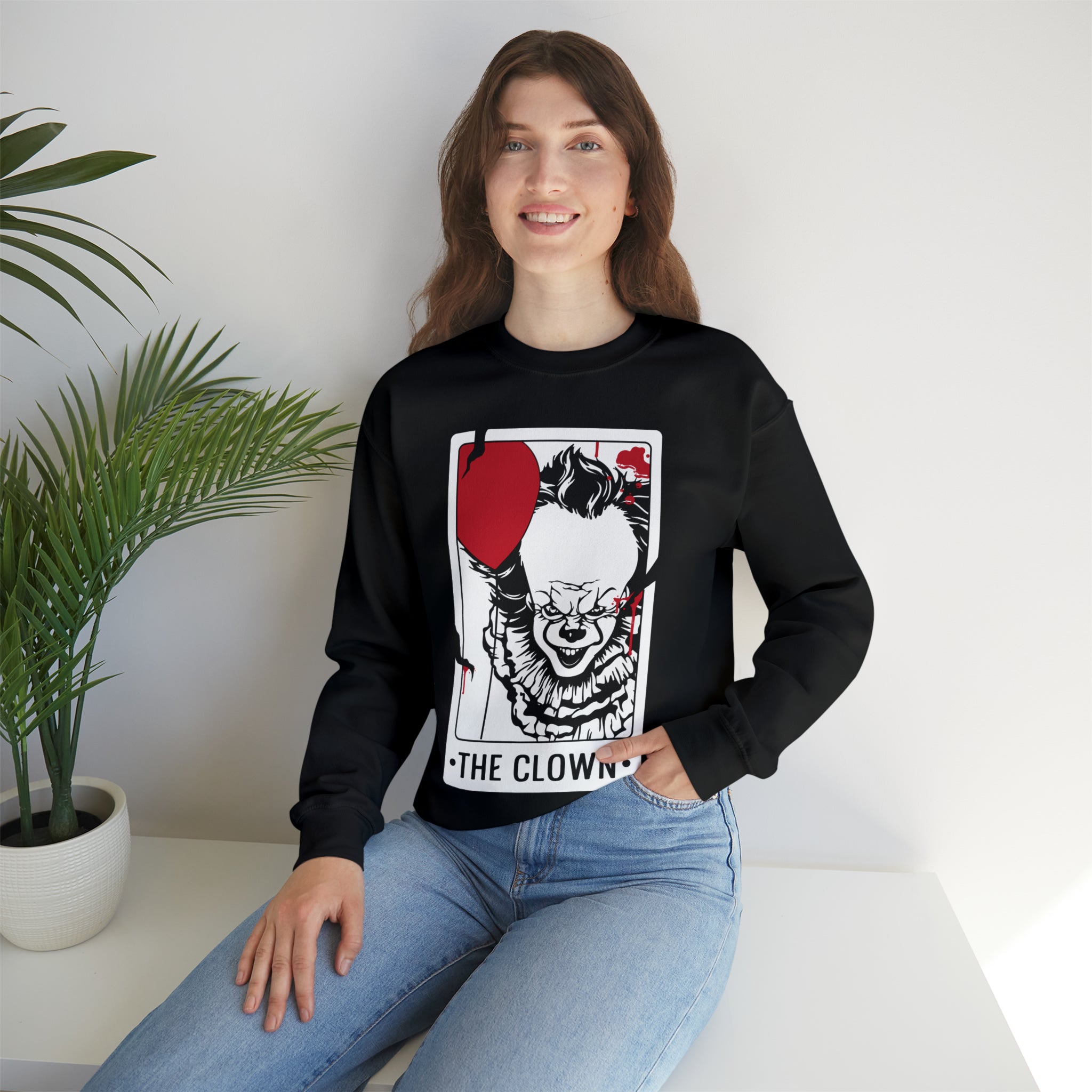 The Clown Tarot Card Crewneck Sweatshirt