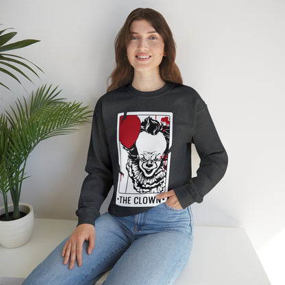 The Clown Tarot Card Crewneck Sweatshirt