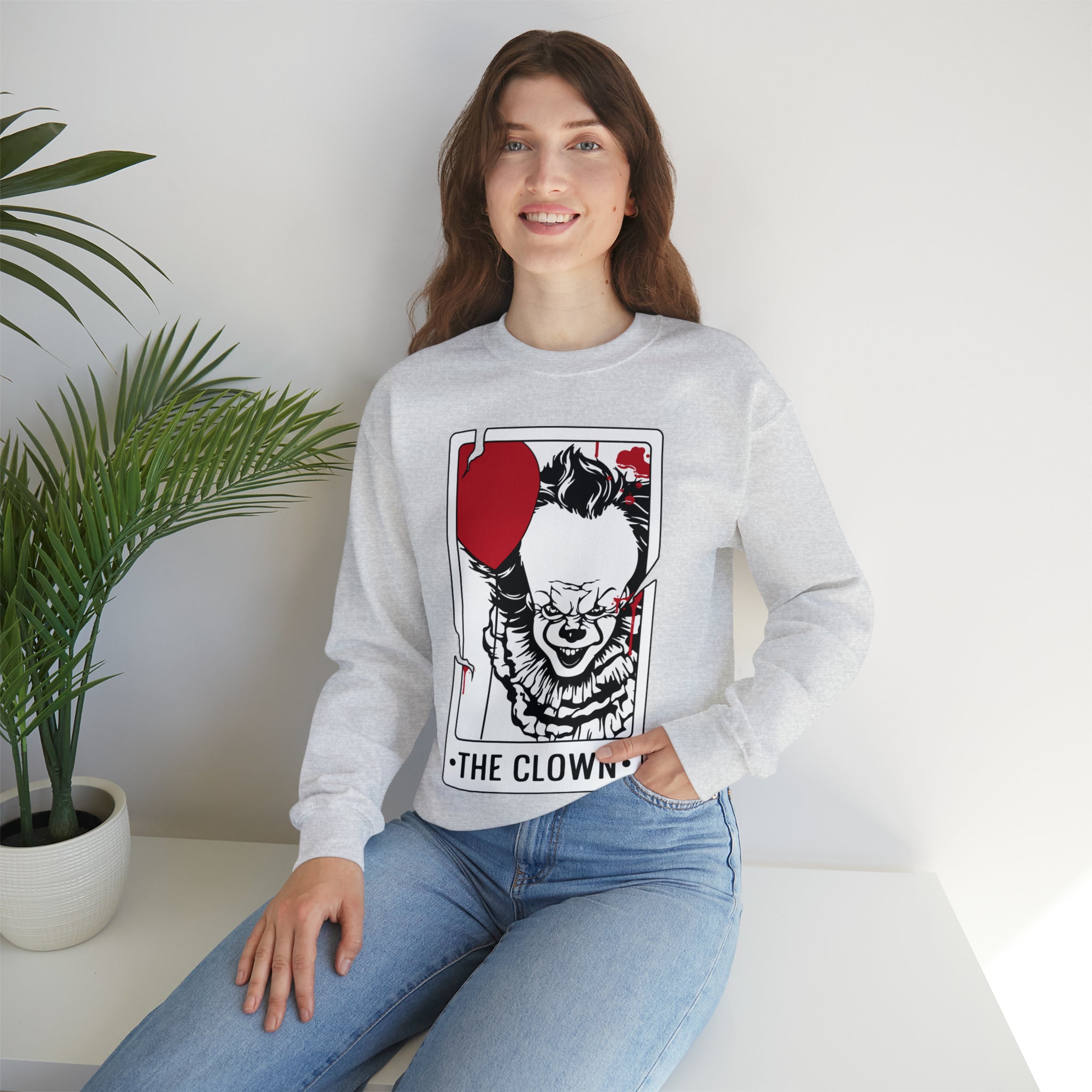 The Clown Tarot Card Crewneck Sweatshirt