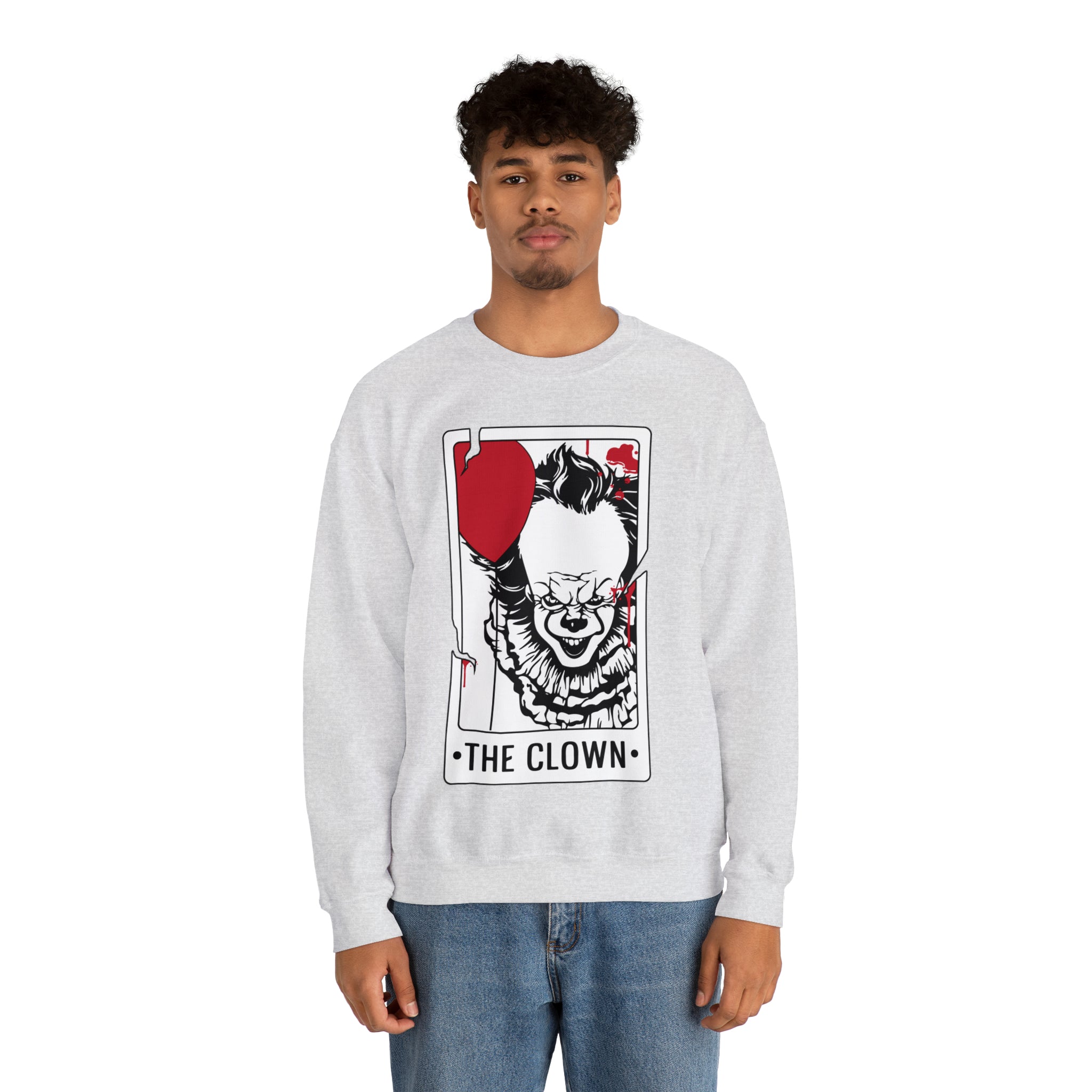 The Clown Tarot Card Crewneck Sweatshirt