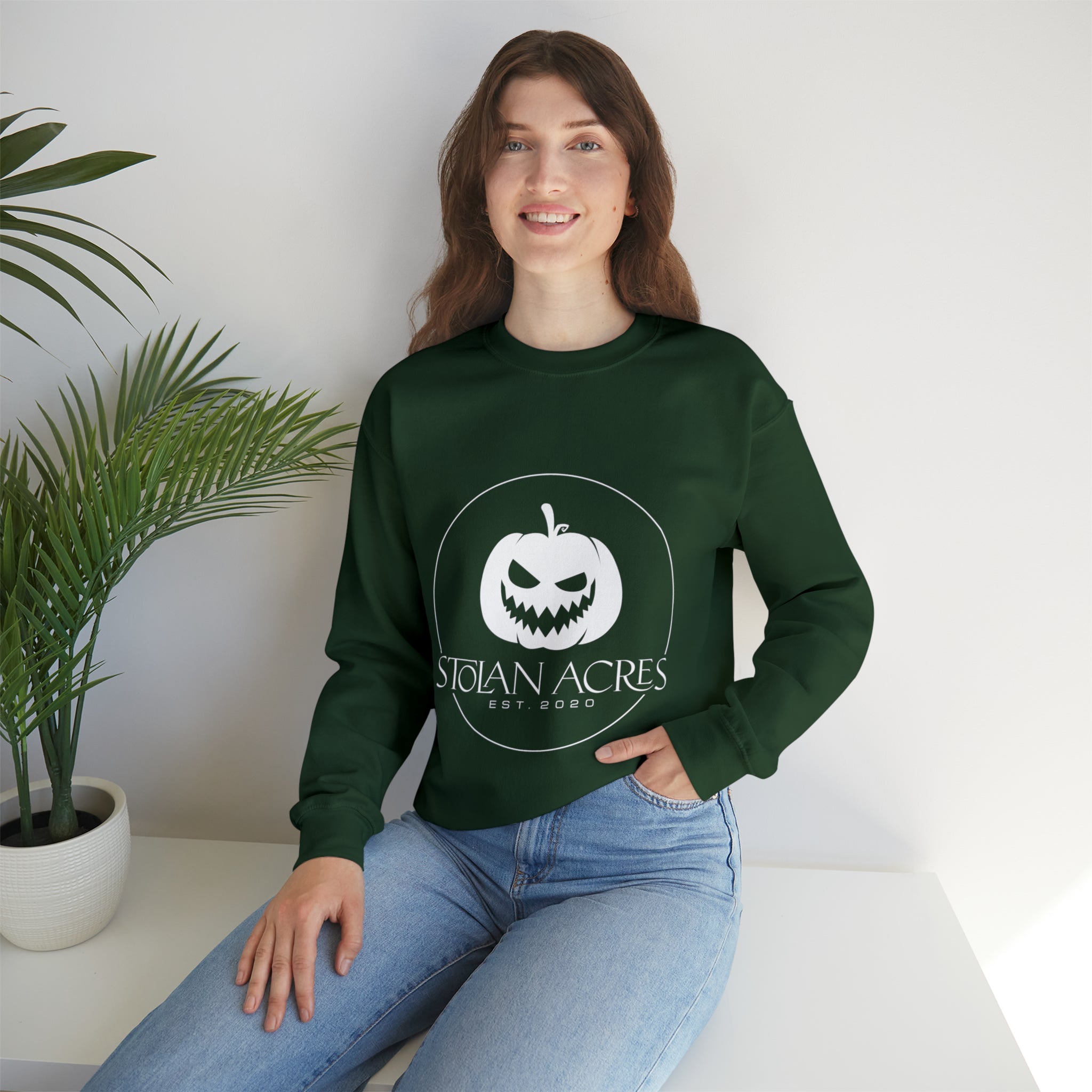 Stolan Acres Jack-O-Lantern Crewneck Sweatshirt