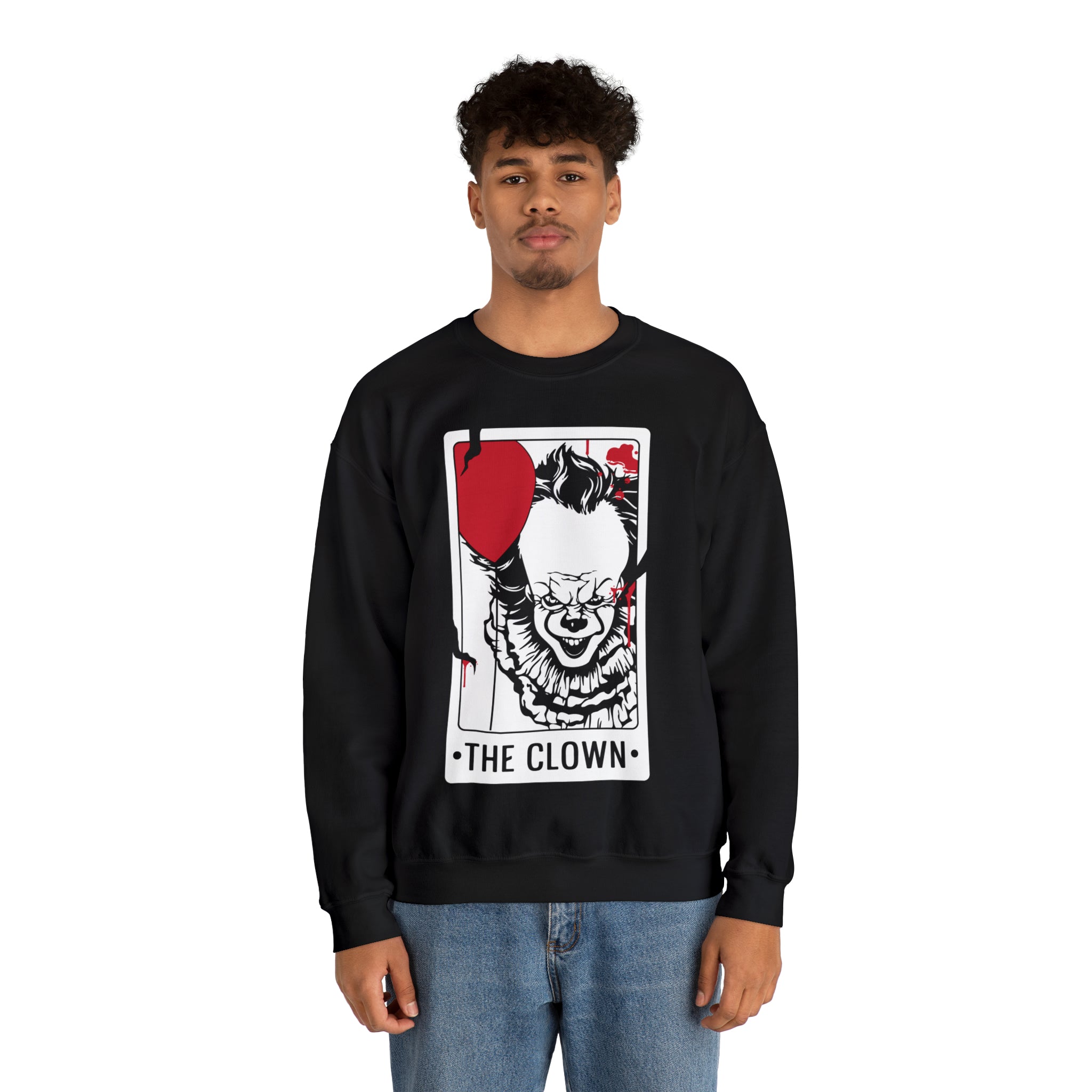 The Clown Tarot Card Crewneck Sweatshirt