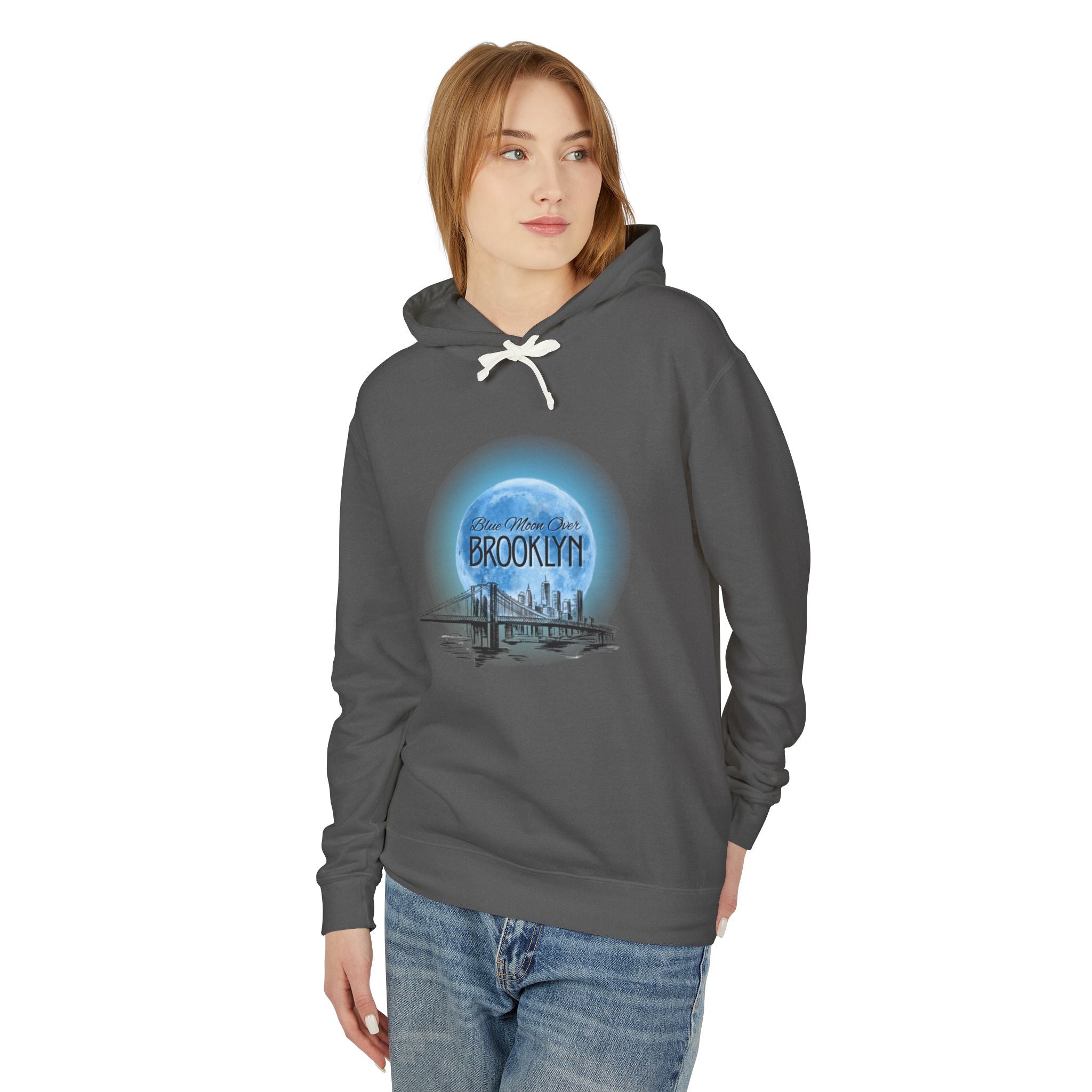 Blue Moon Over Brooklyn | Unisex Lightweight Hoodie