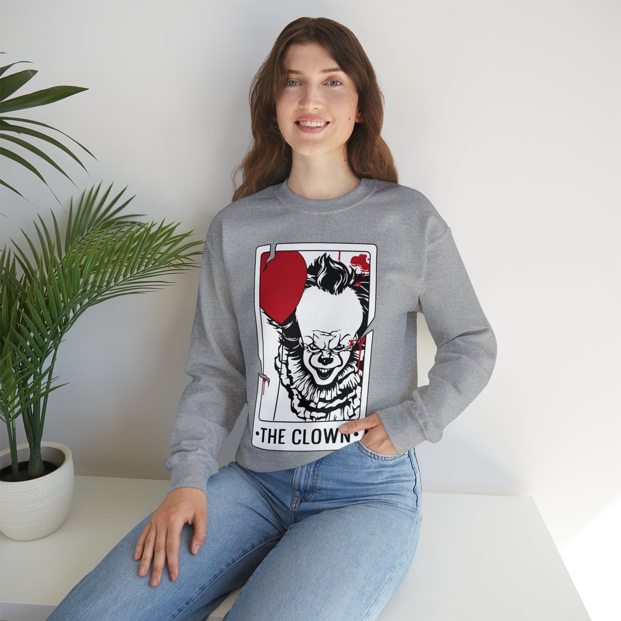 The Clown Tarot Card Crewneck Sweatshirt