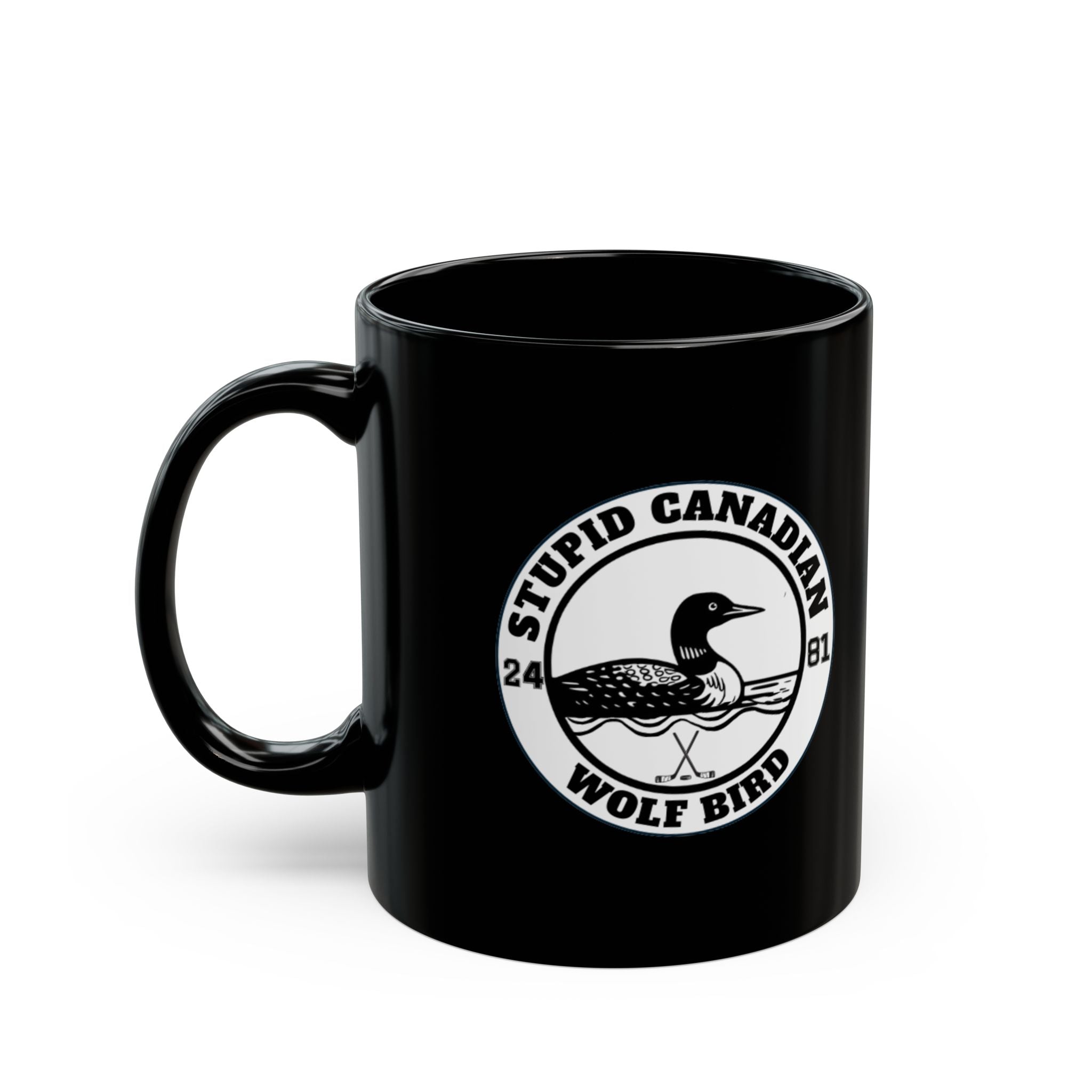 Wolf Bird Graphic Mug | Dry Humor 11oz Coffee Mug