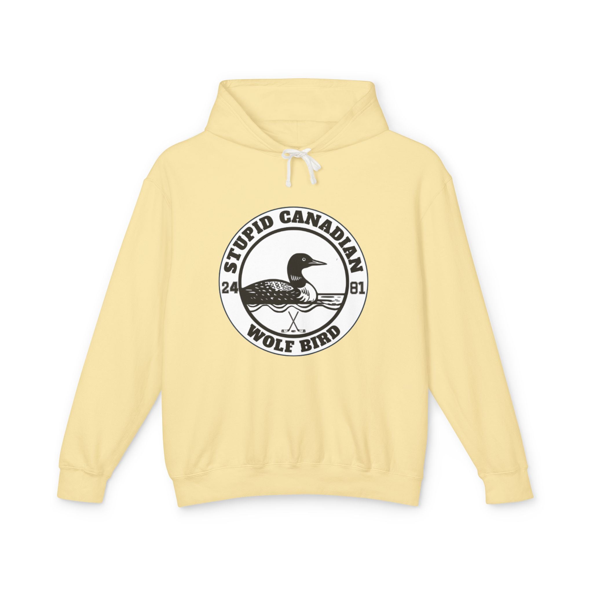 Wolf Bird Graphic Hoodie | Vintage Humor Pullover