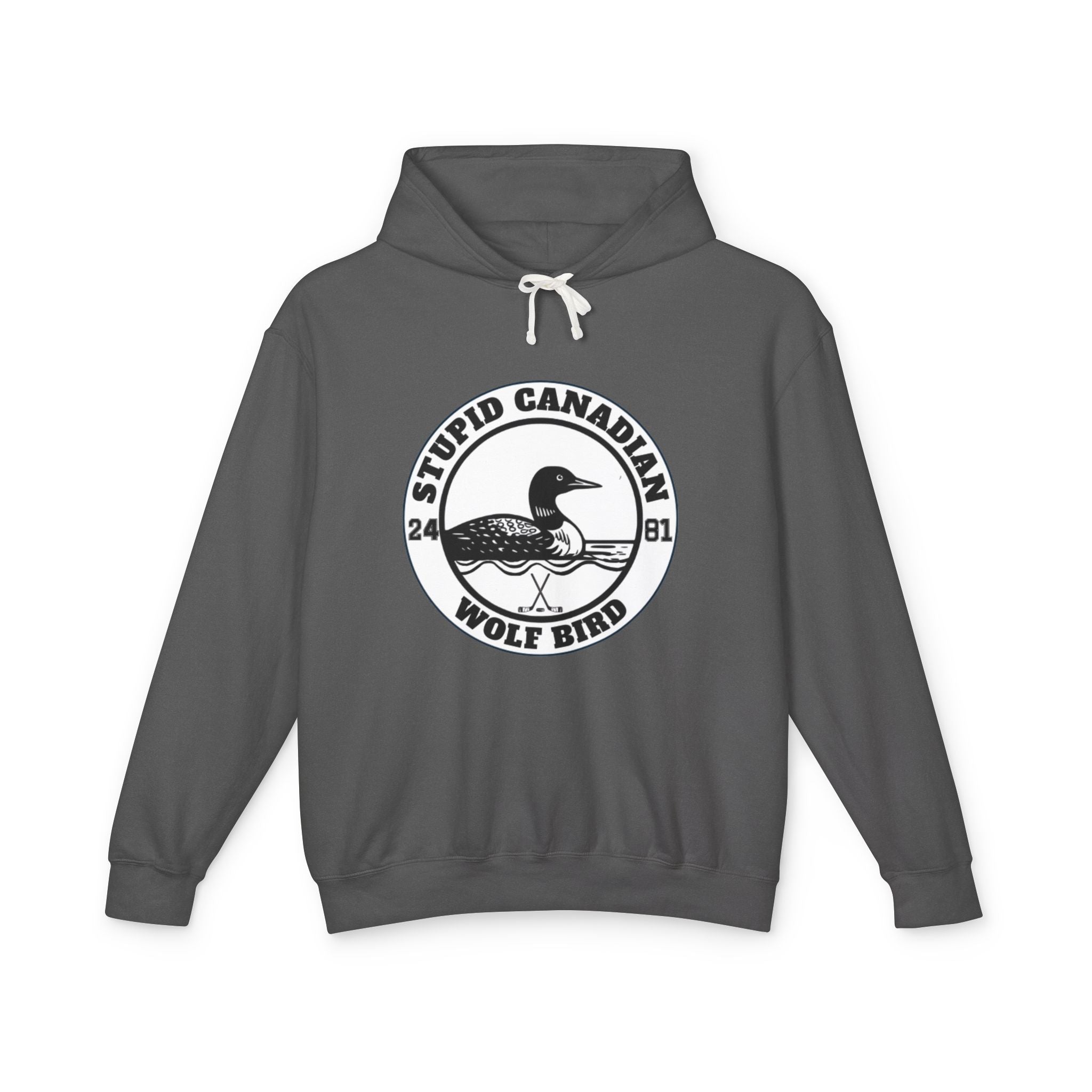 Wolf Bird Graphic Hoodie | Vintage Humor Pullover
