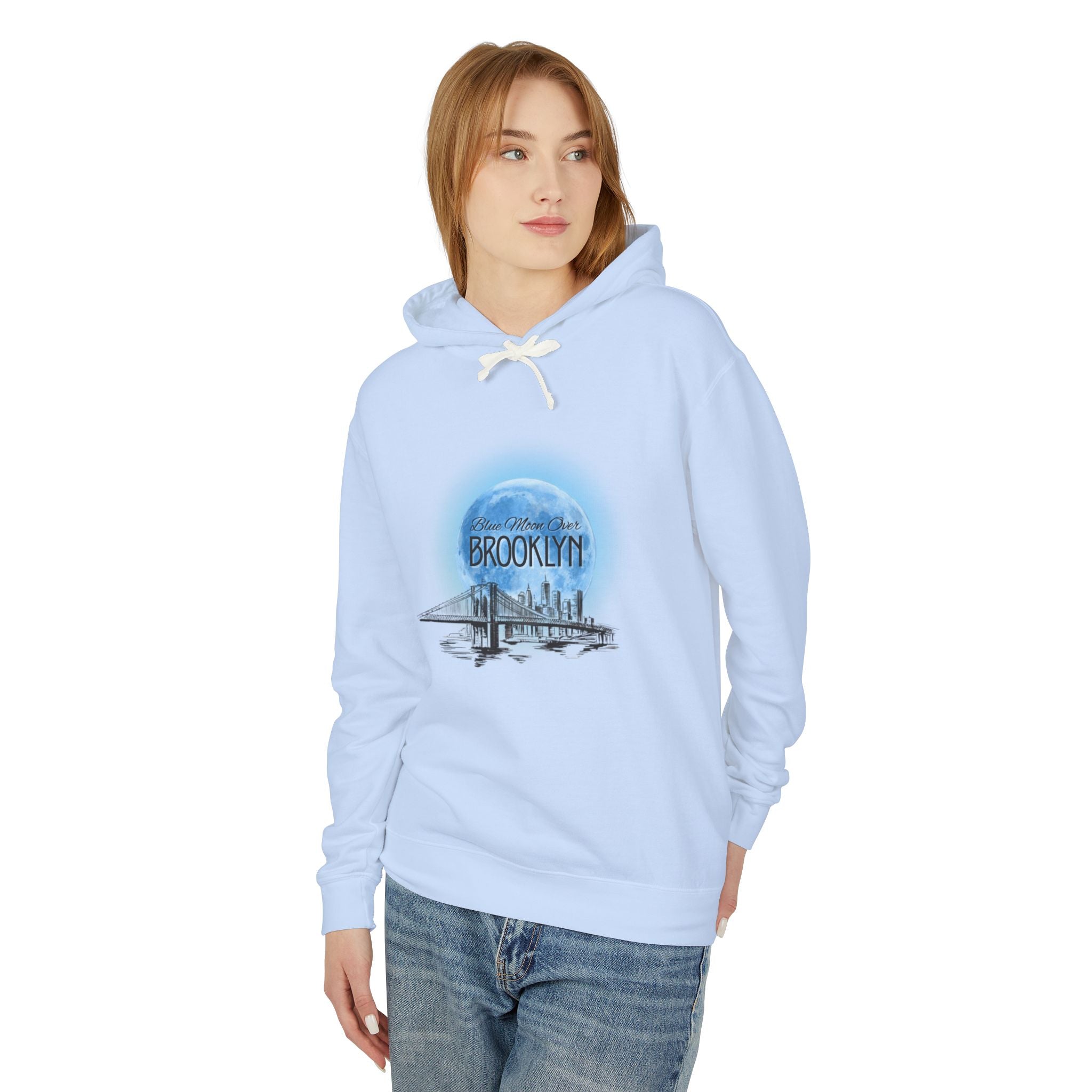 Blue Moon Over Brooklyn | Unisex Lightweight Hoodie