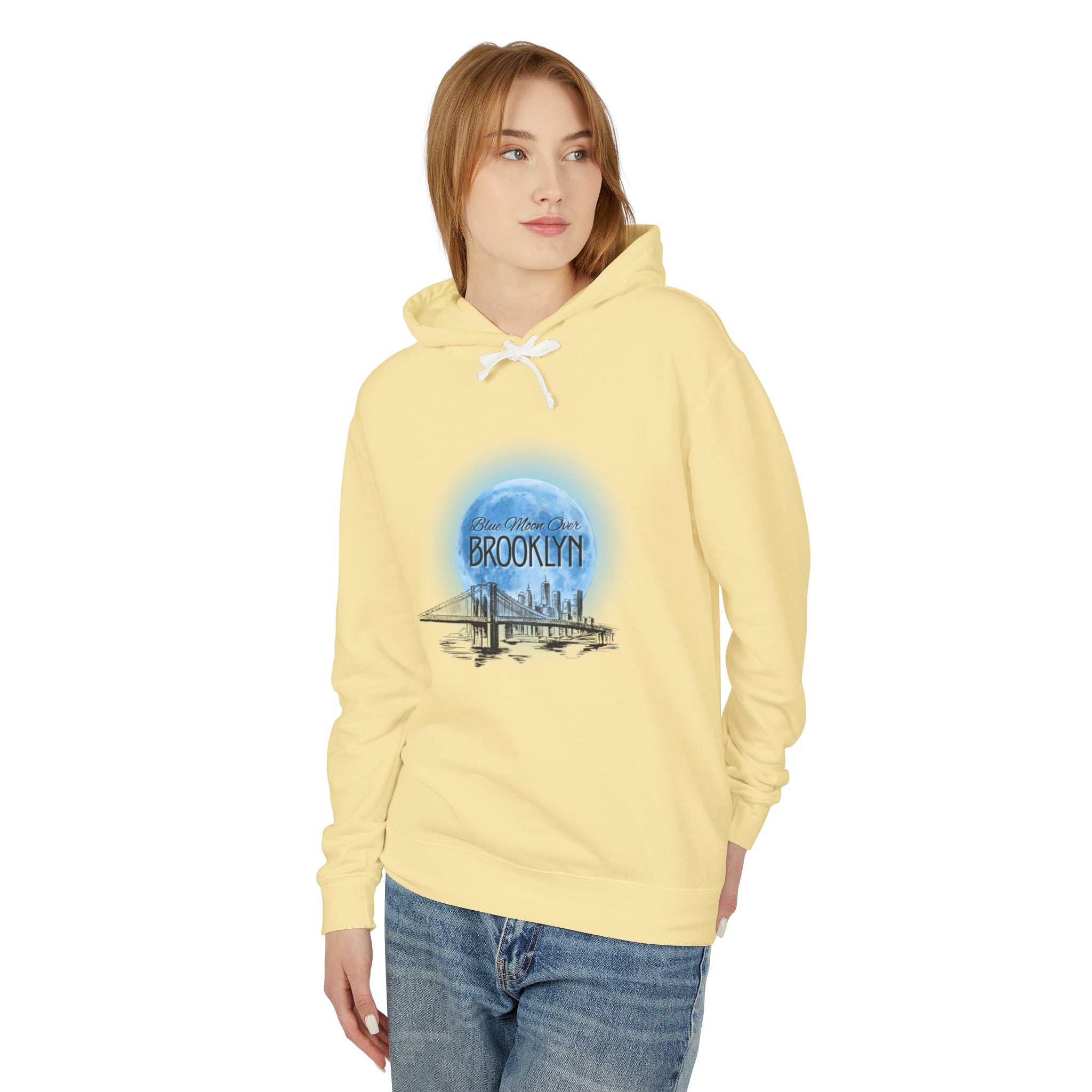 Blue Moon Over Brooklyn | Unisex Lightweight Hoodie