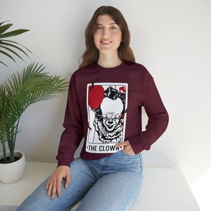 The Clown Tarot Card Crewneck Sweatshirt