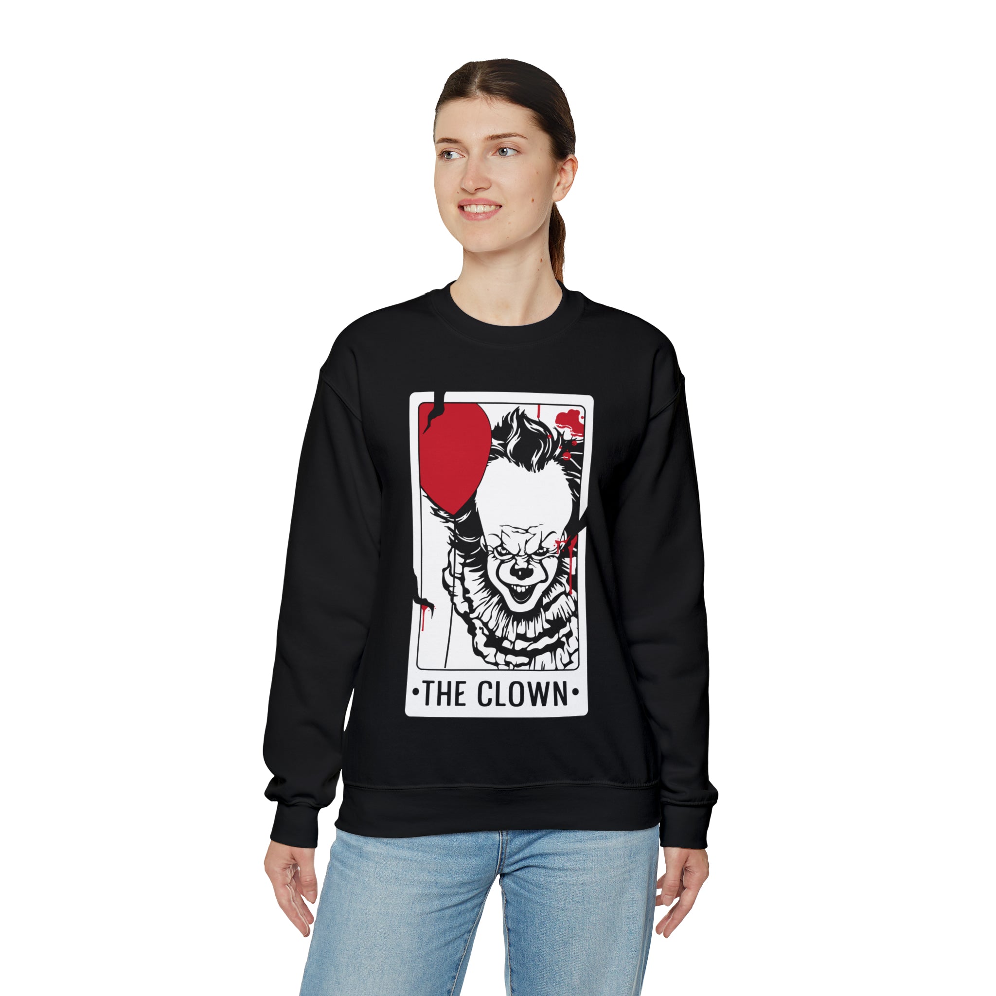 The Clown Tarot Card Crewneck Sweatshirt