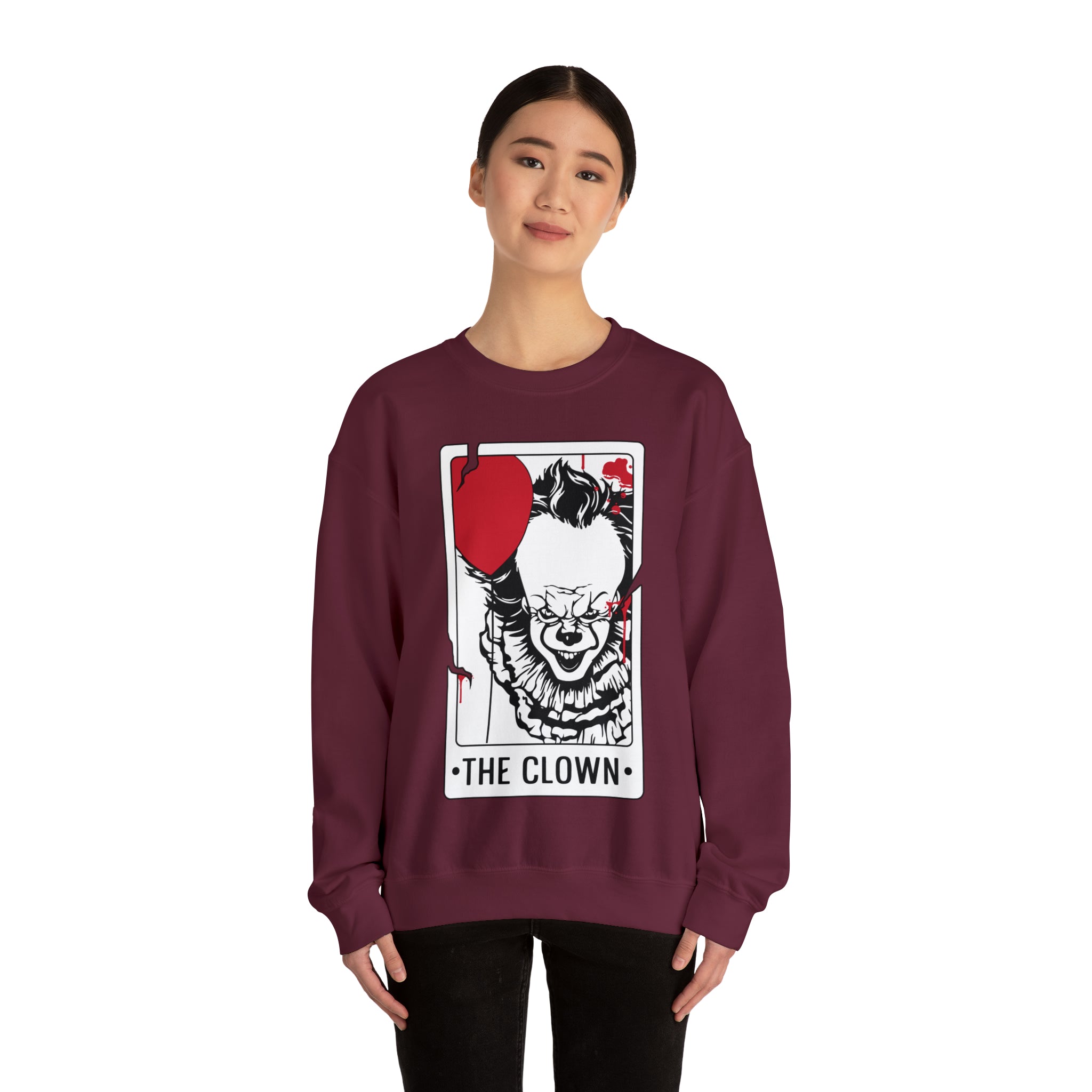 The Clown Tarot Card Crewneck Sweatshirt