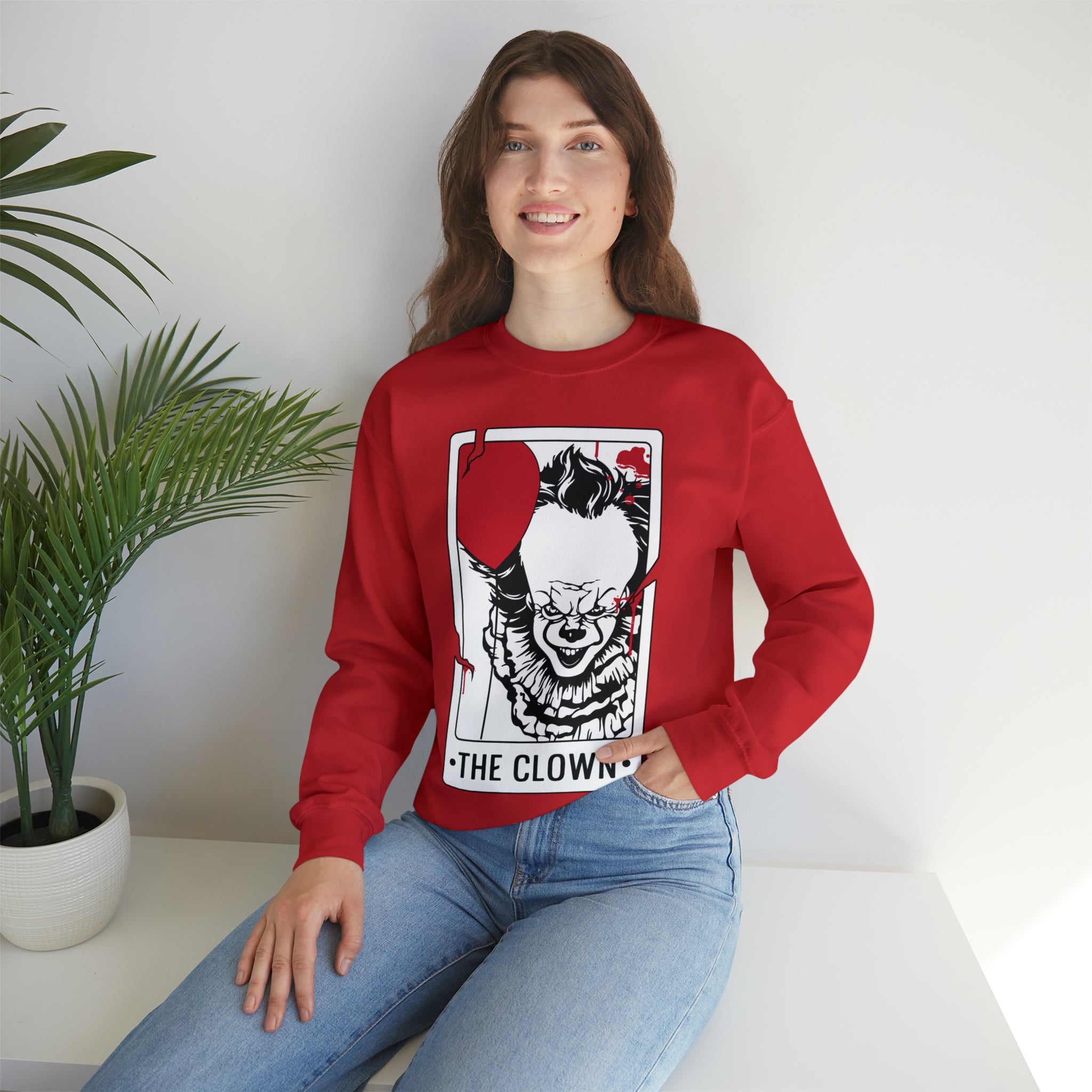 The Clown Tarot Card Crewneck Sweatshirt