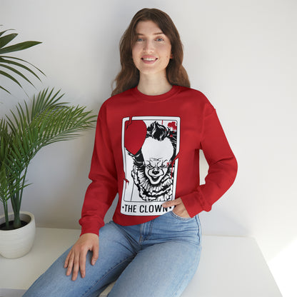 The Clown Tarot Card Crewneck Sweatshirt