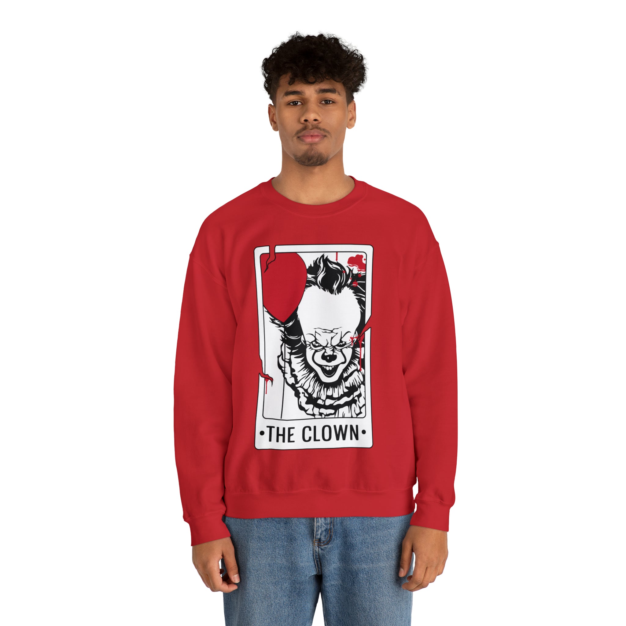 The Clown Tarot Card Crewneck Sweatshirt