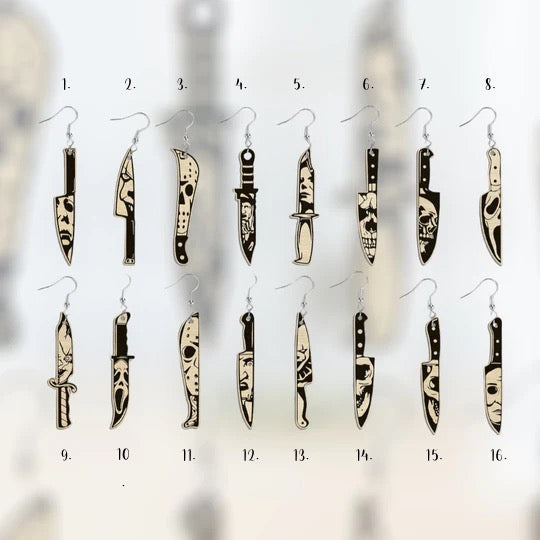 Horror Knife Earrings