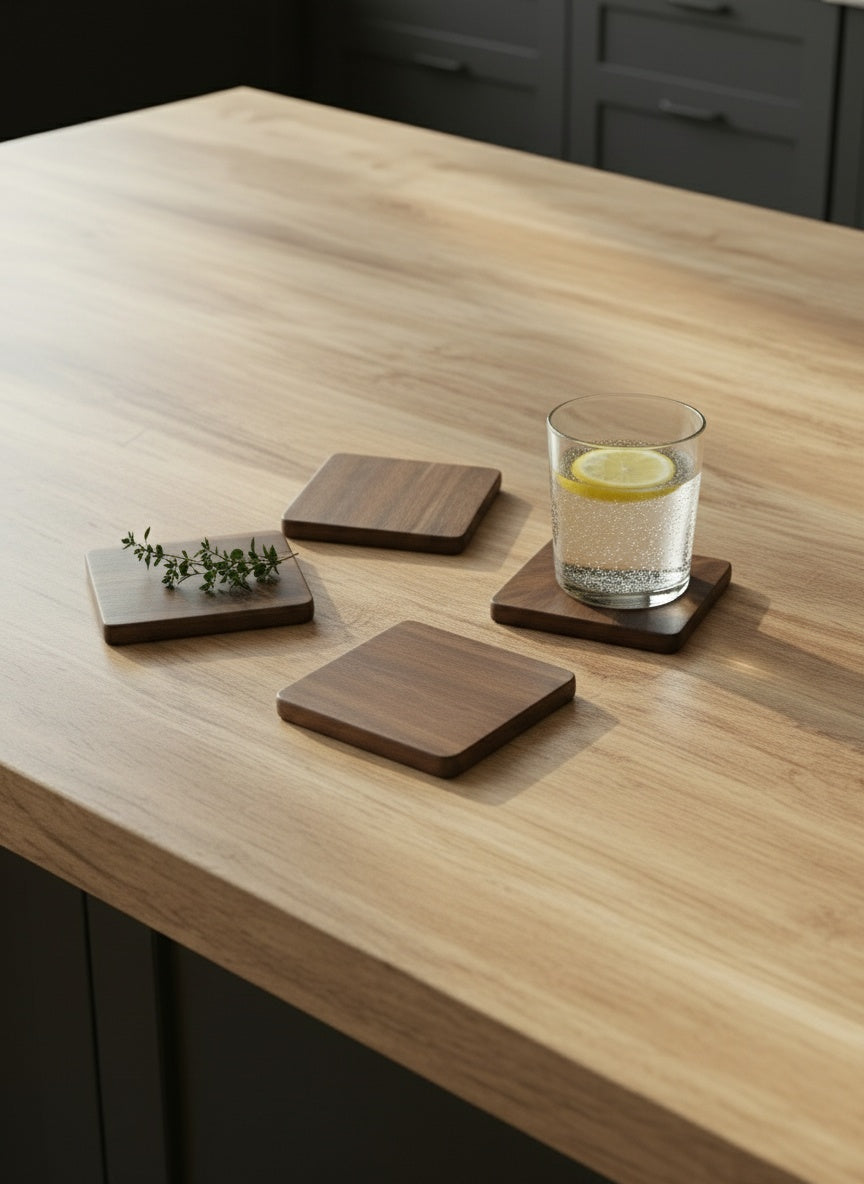 Acacia Wood Coasters (Set of 4)