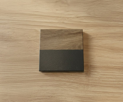 Black Marble & Acacia Wood Coasters (Set of 4)