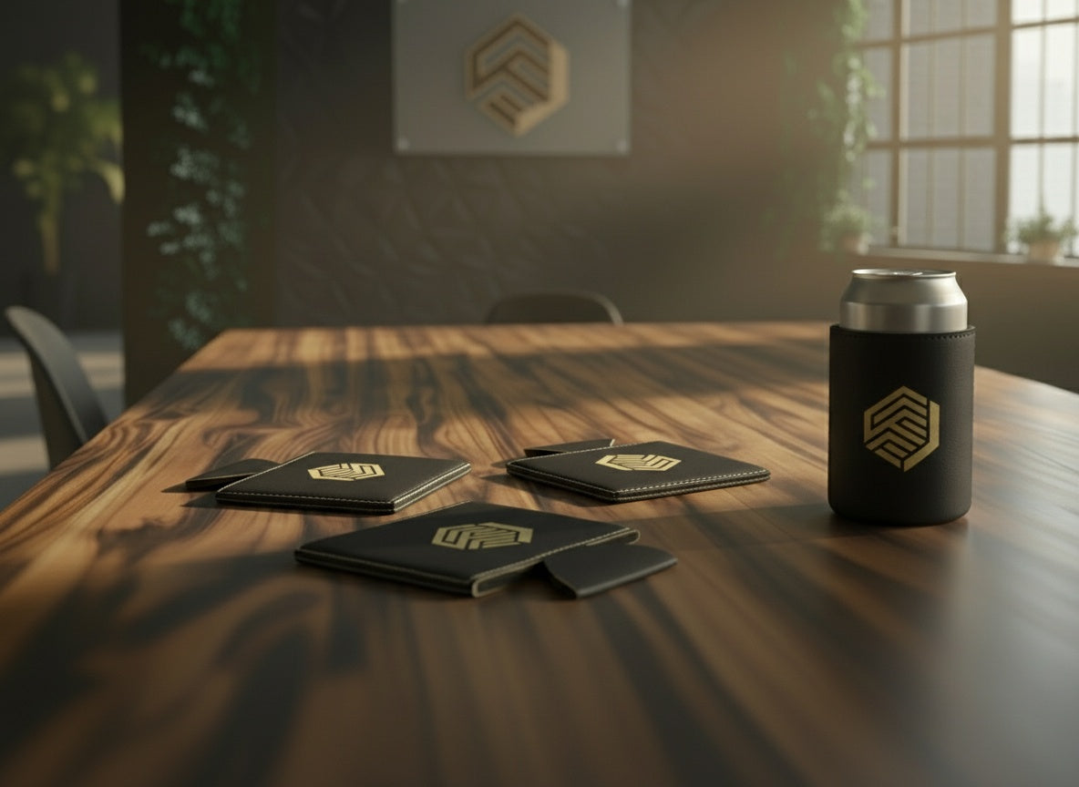 Luxe Leatherette Beverage Holders