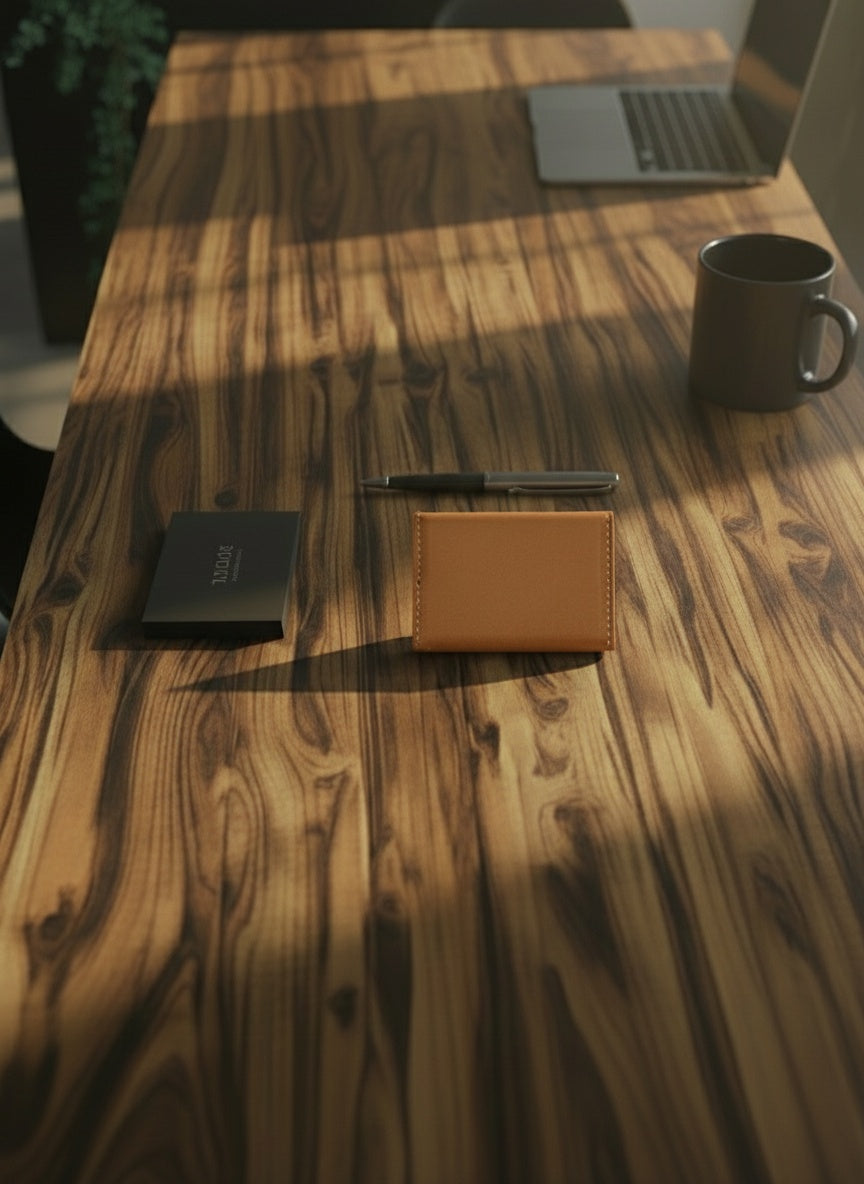 Luxe Leatherette Business Card Holder