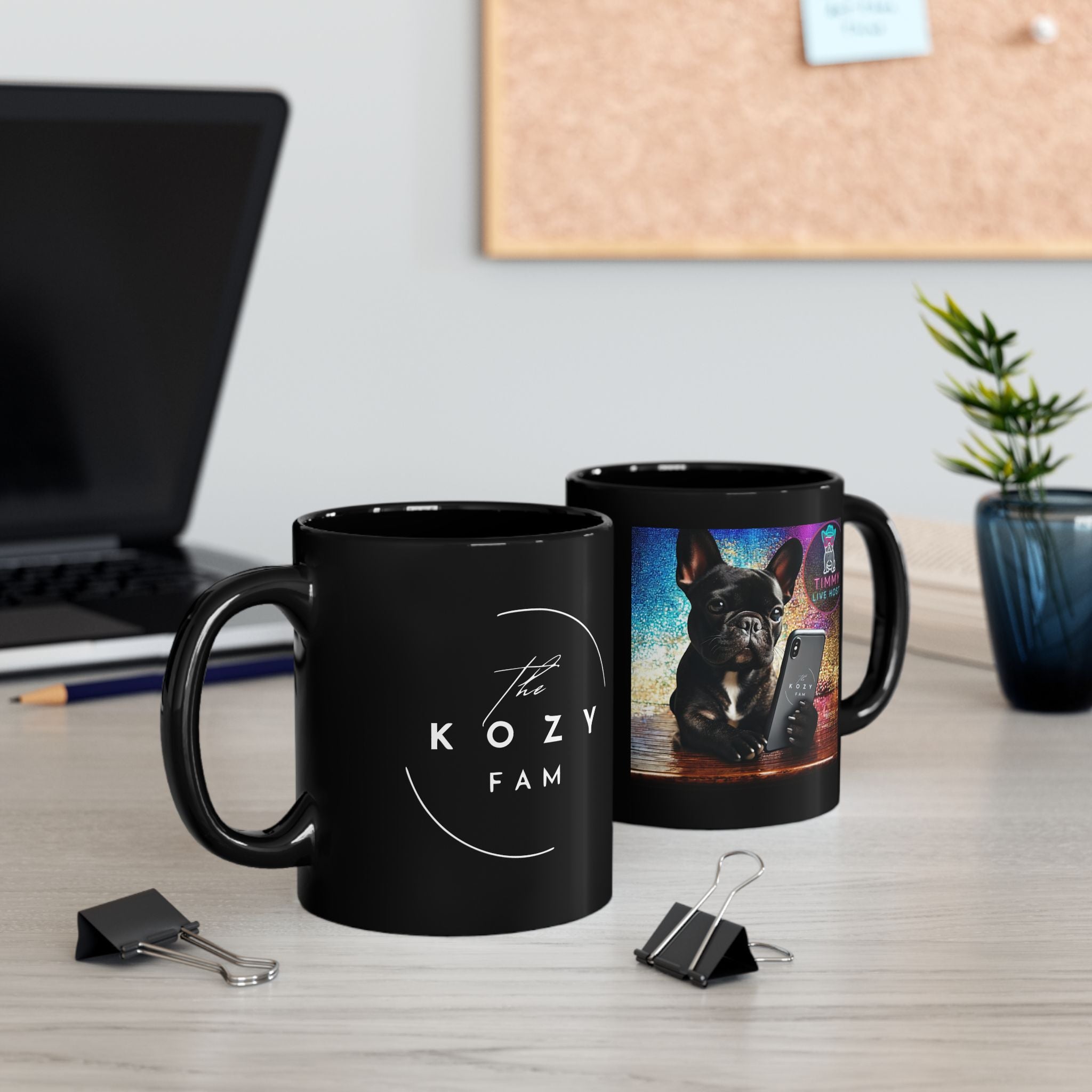 The Kozy Fam – Timmy Black Mug