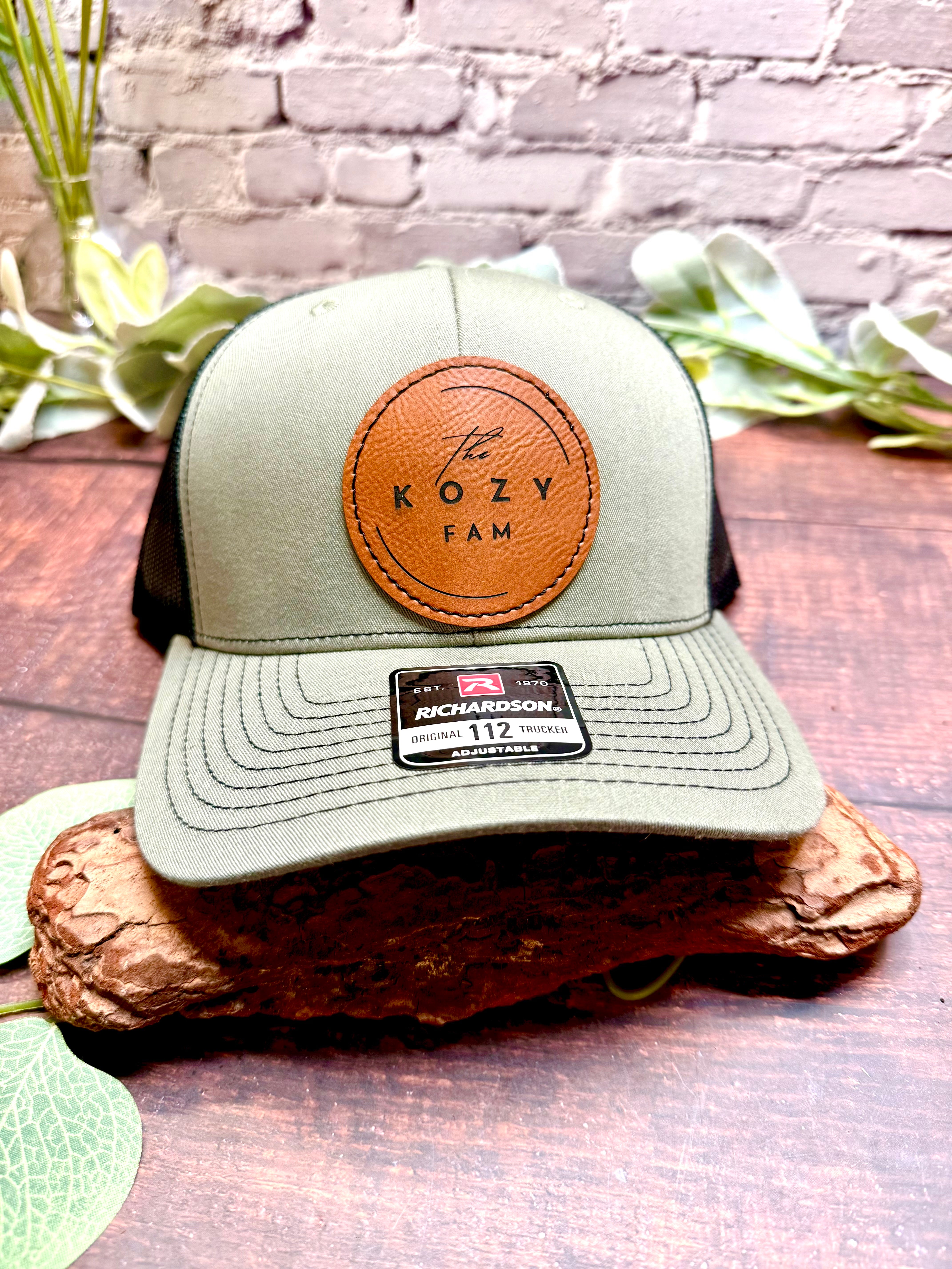 Kozy Fam Leather Patch Trucker Snapback