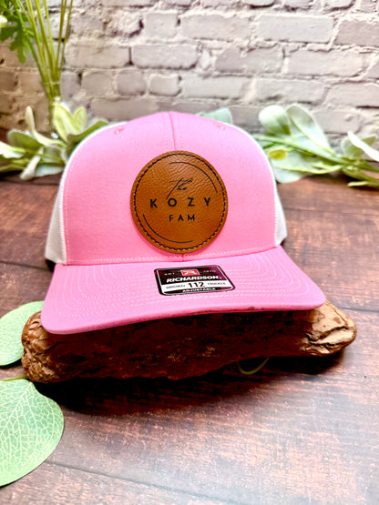 Kozy Fam Leather Patch Trucker Snapback