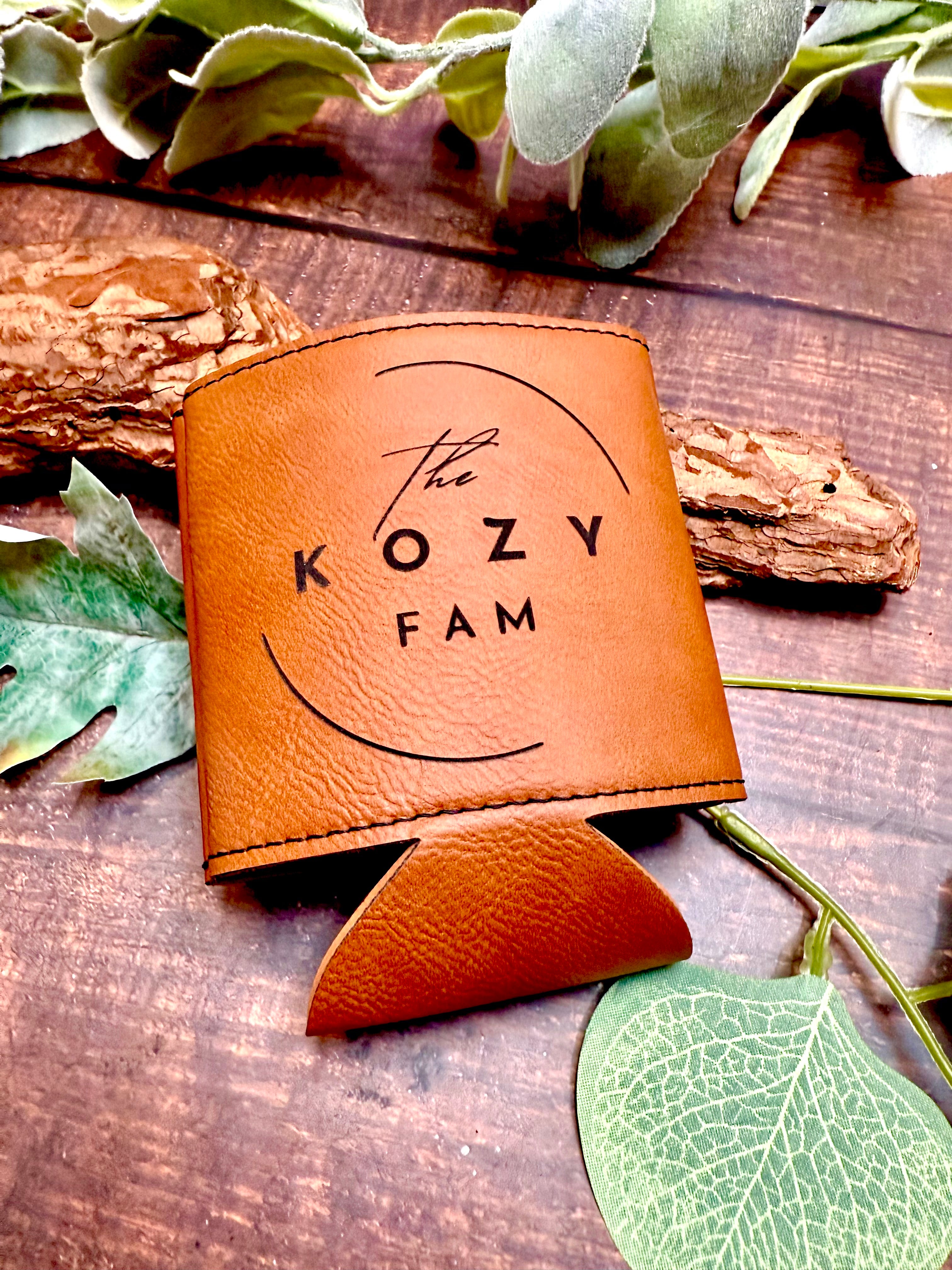 Kozy Fam Leather Can Kooze (Set of 2)