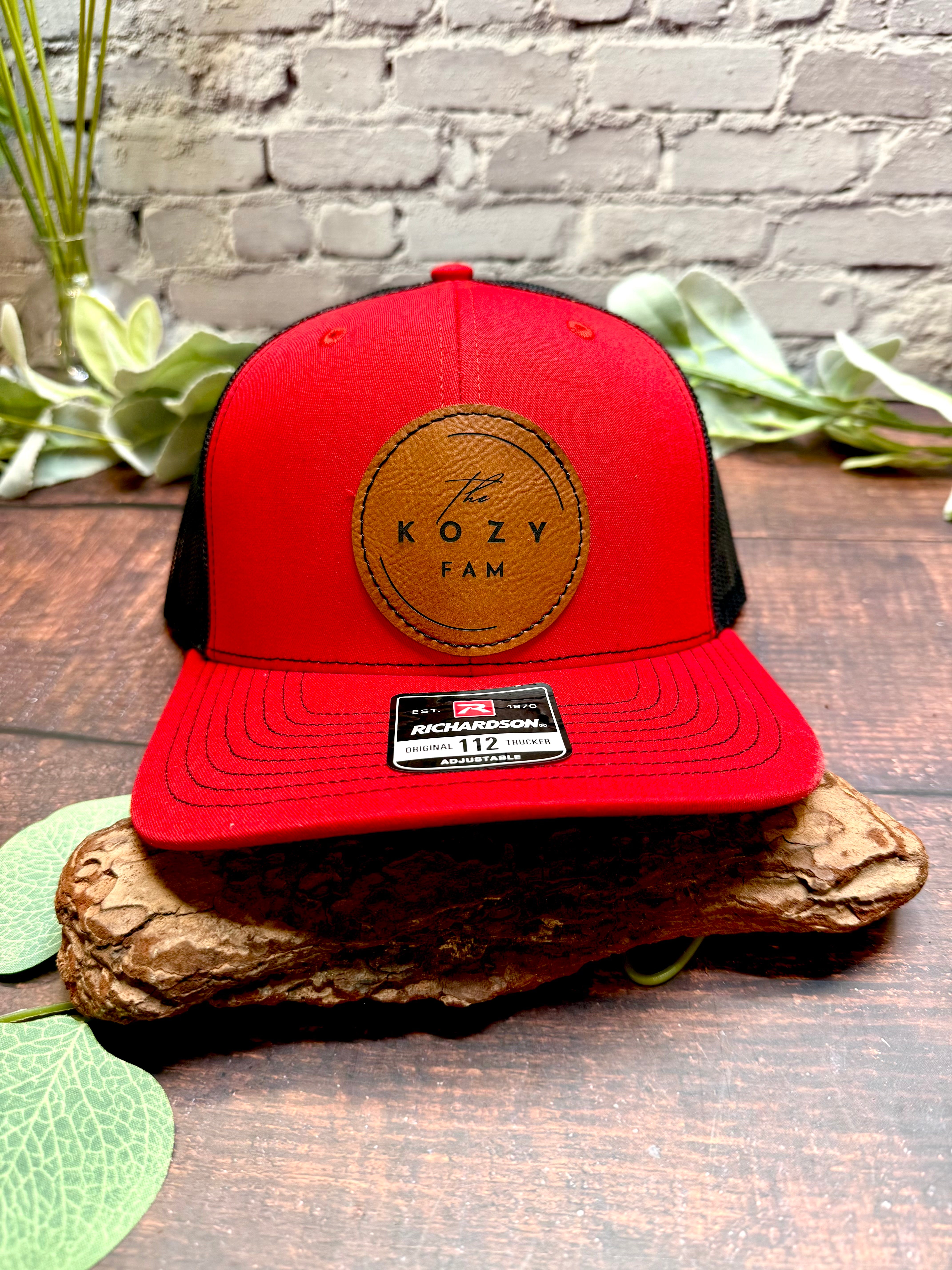 Kozy Fam Leather Patch Trucker Snapback