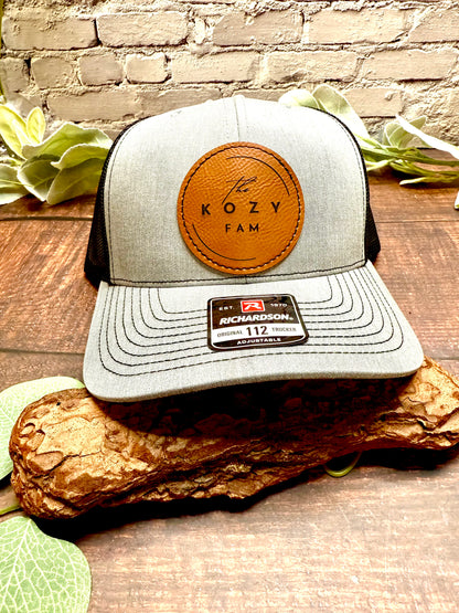 Kozy Fam Leather Patch Trucker Snapback