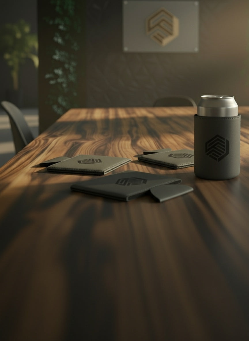 Luxe Leatherette Beverage Holders